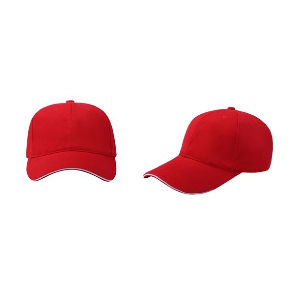 Stock Single-Yarn 7x7 Drill Cotton 6 Panel Cap, Double 10