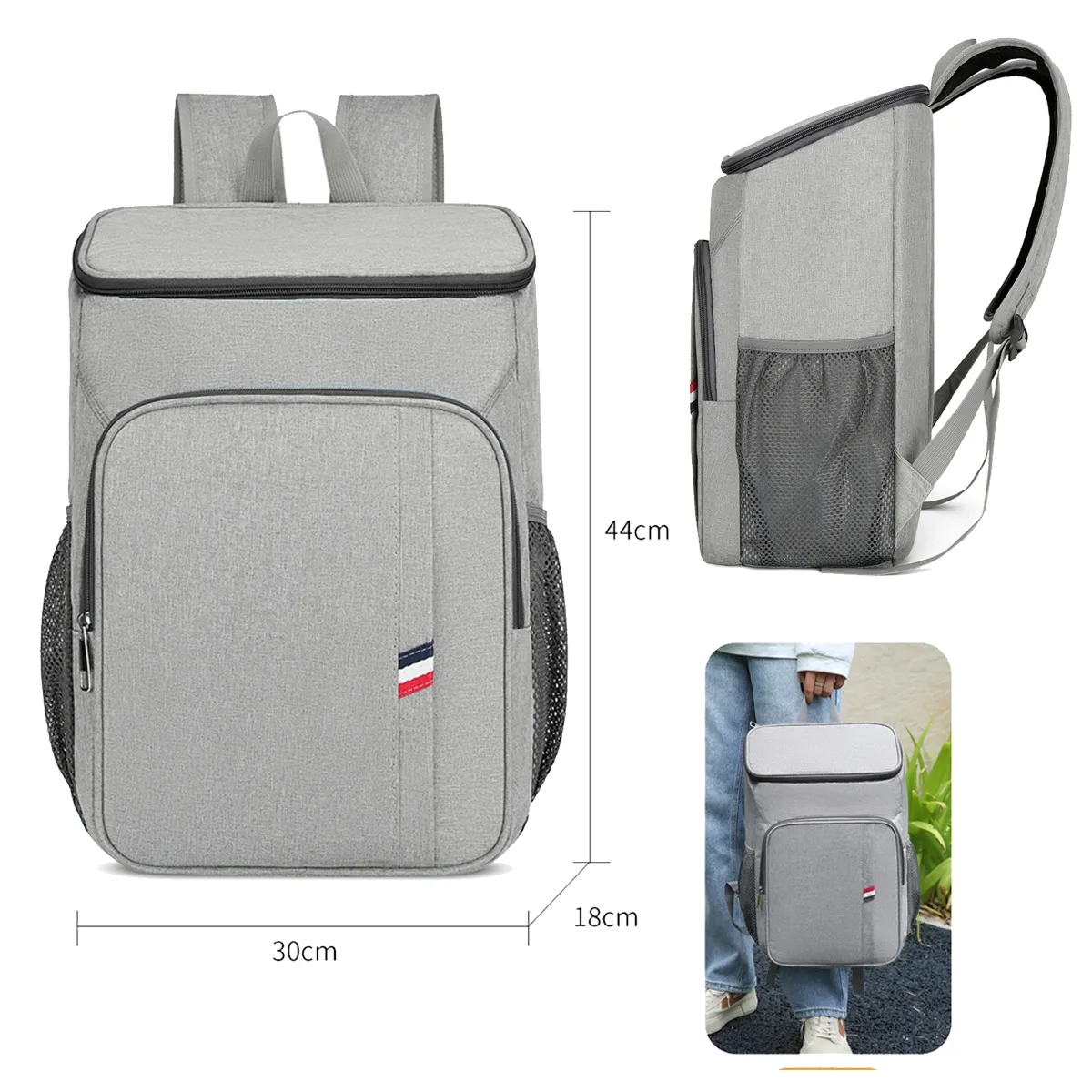 26L Cation Waterproof Contrasting Cooler Lunch Backpack 2