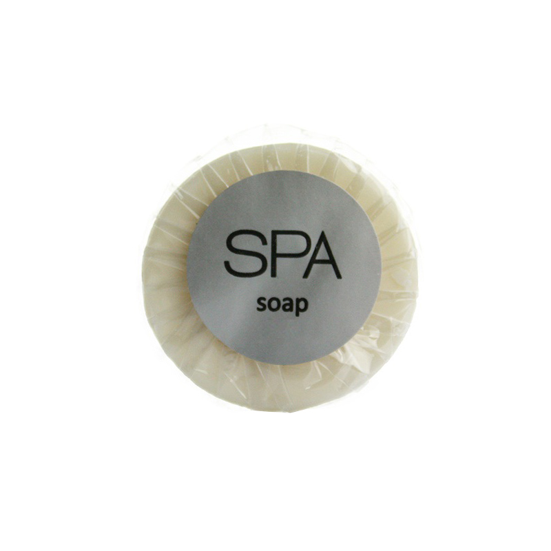 Round White Hotel Soap Bar, 25g 1