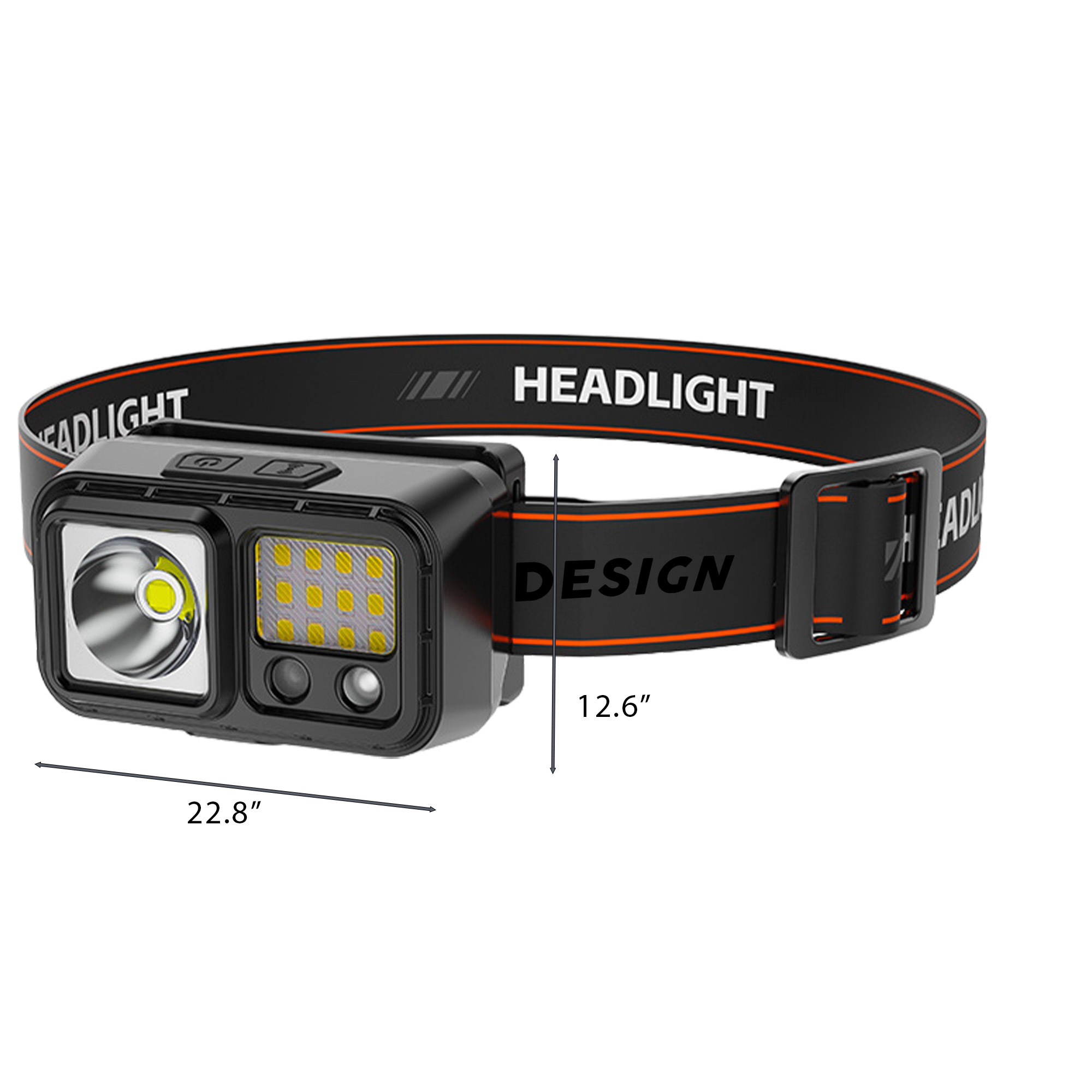 MOQ 50 Dual Light Source LED Headlamp USB Rechargeable 1