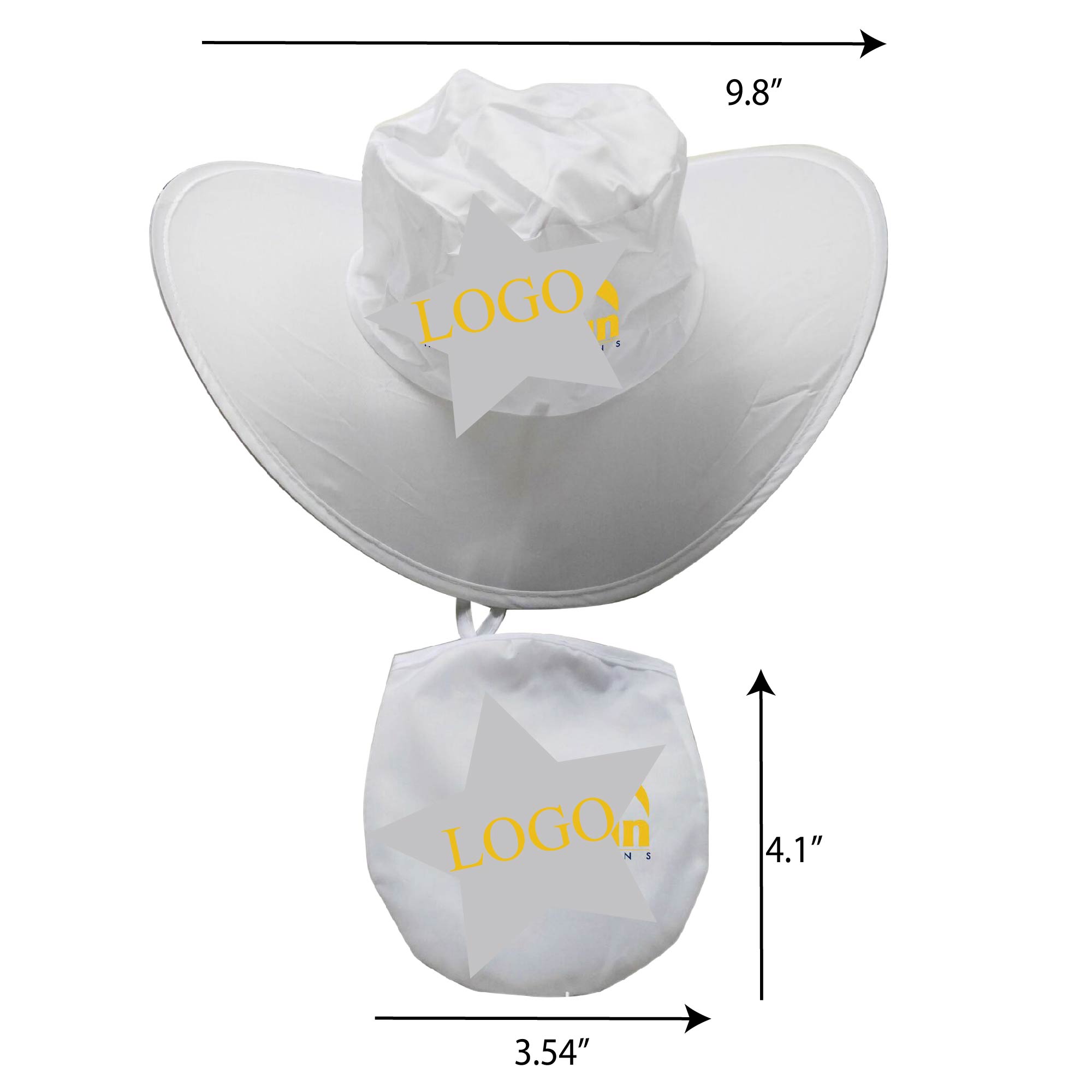 Foldable Cowboy Hat with Travel Pouch 3
