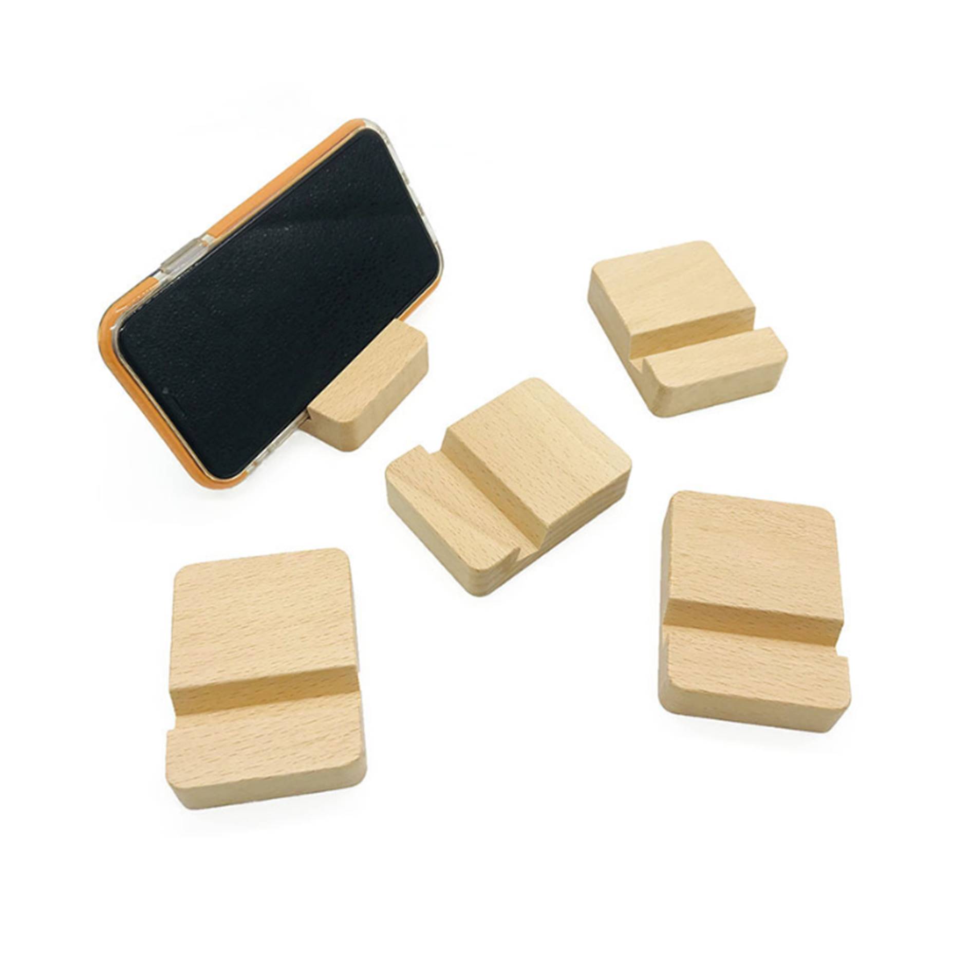 Wooden Desk Phone Holder Stand 6