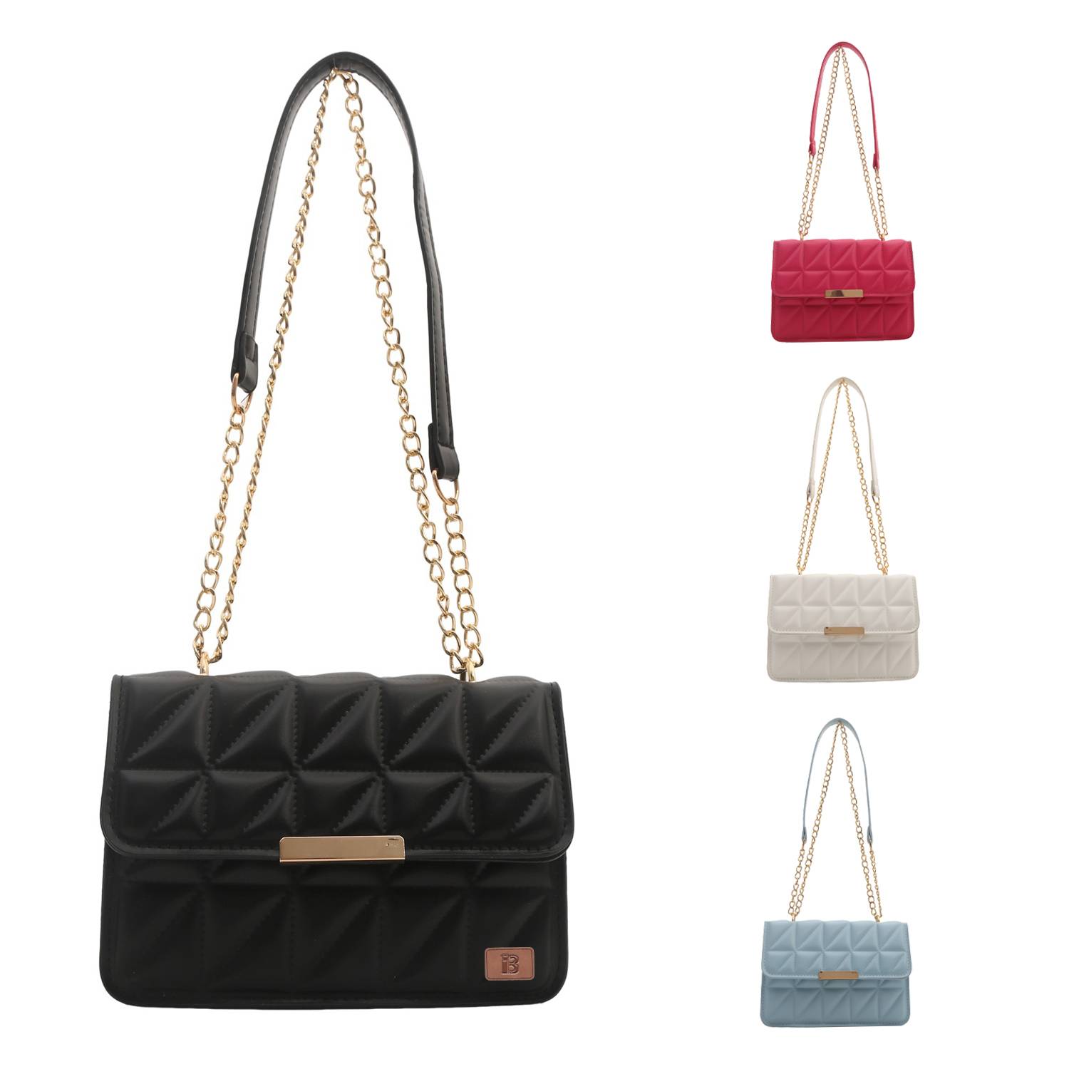 Stylish Geometric Embroidery Faux Leather Shoulder Bag 1