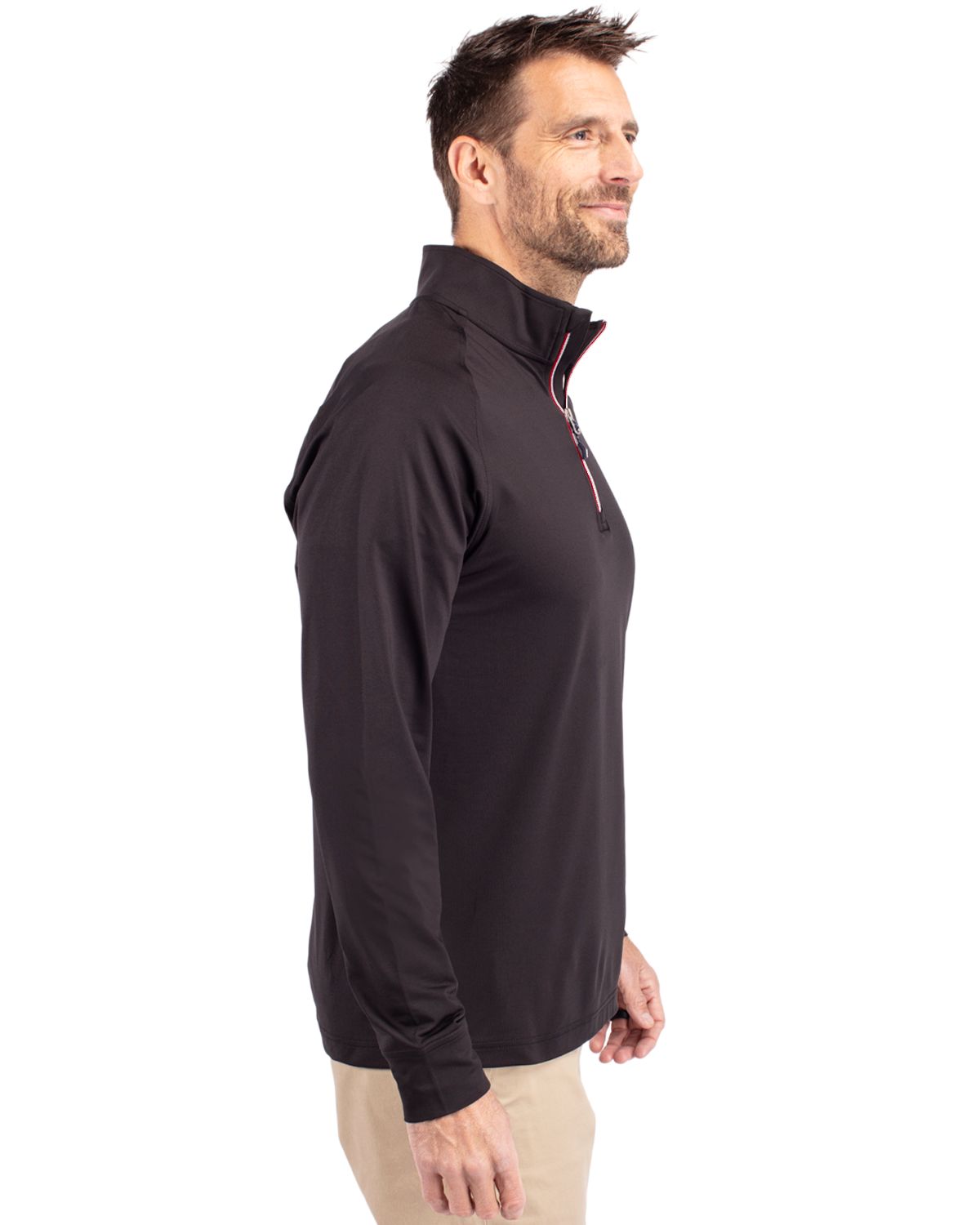 Cutter & Buck Adapt Recycled Soft Knit Stretch  Mens Quarter Zip Pullover 62