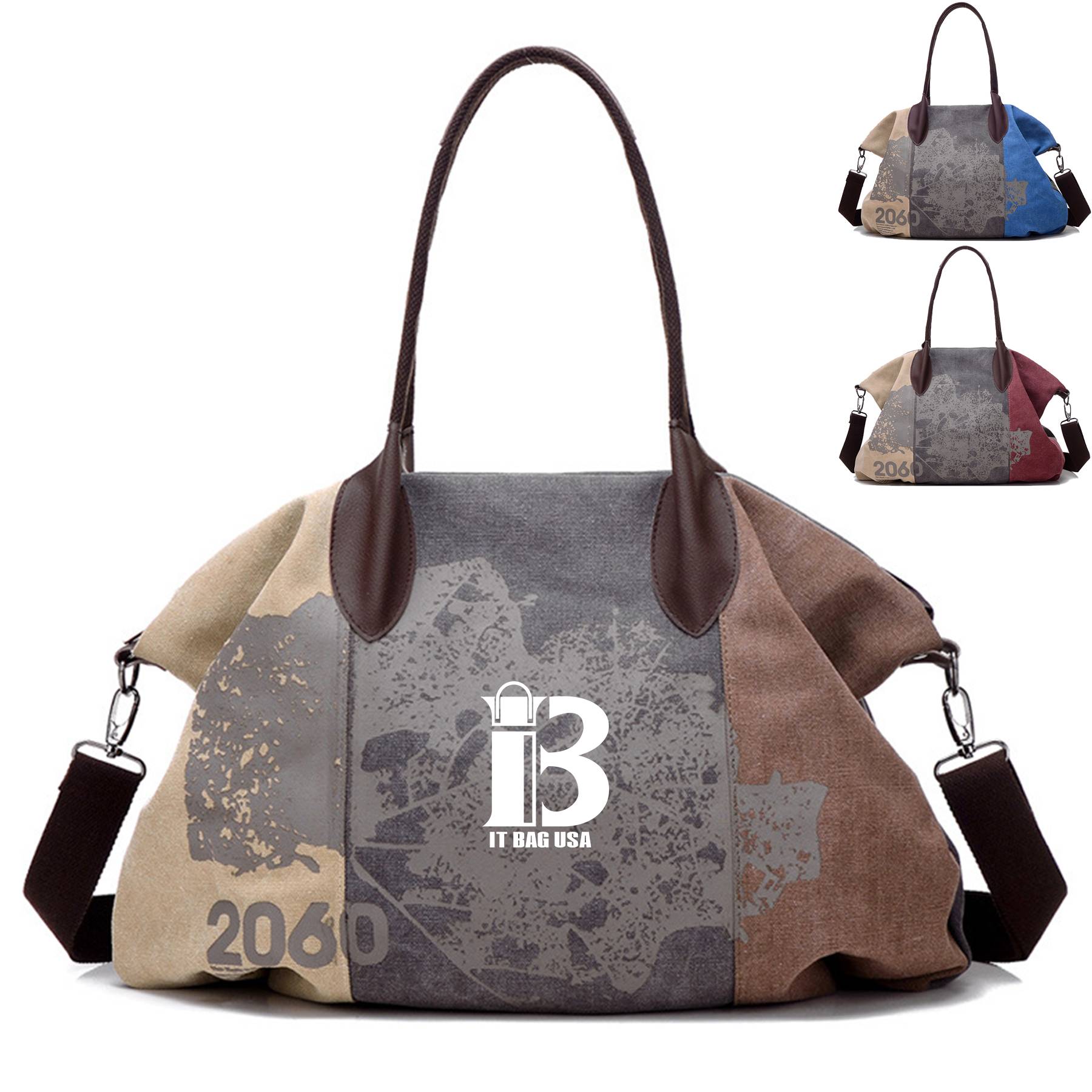 Canvas Shoulder Handbag Tote Shopper Bag For Women, custom tote bag with logo imprint 11