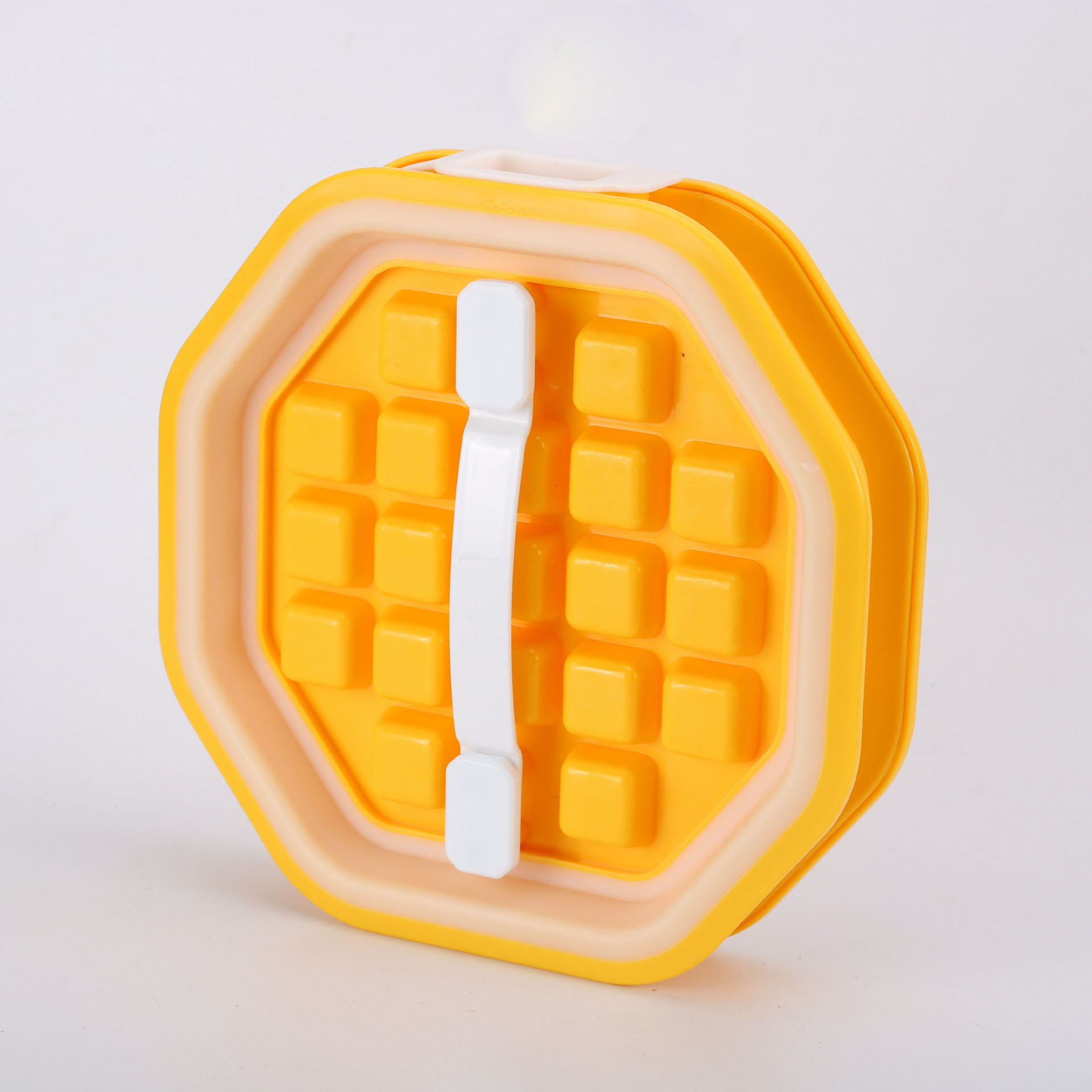 2 in 1 Portable Ice Ball Maker w/ Easy Release & Lid Silicone Ice Cube Mold--Octagon Shape 5