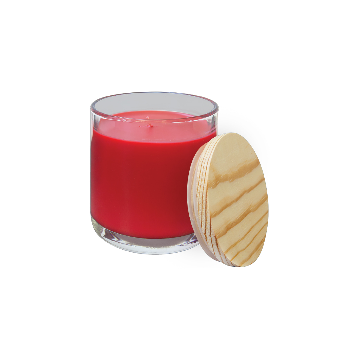 14oz Peppermint Twist Candle in Glass Holder w/ Wood Lid 2