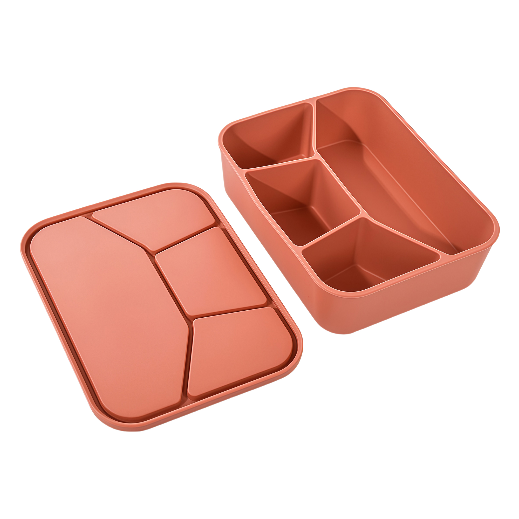 4 Compartment Silicone Lunch Box with Lid 2