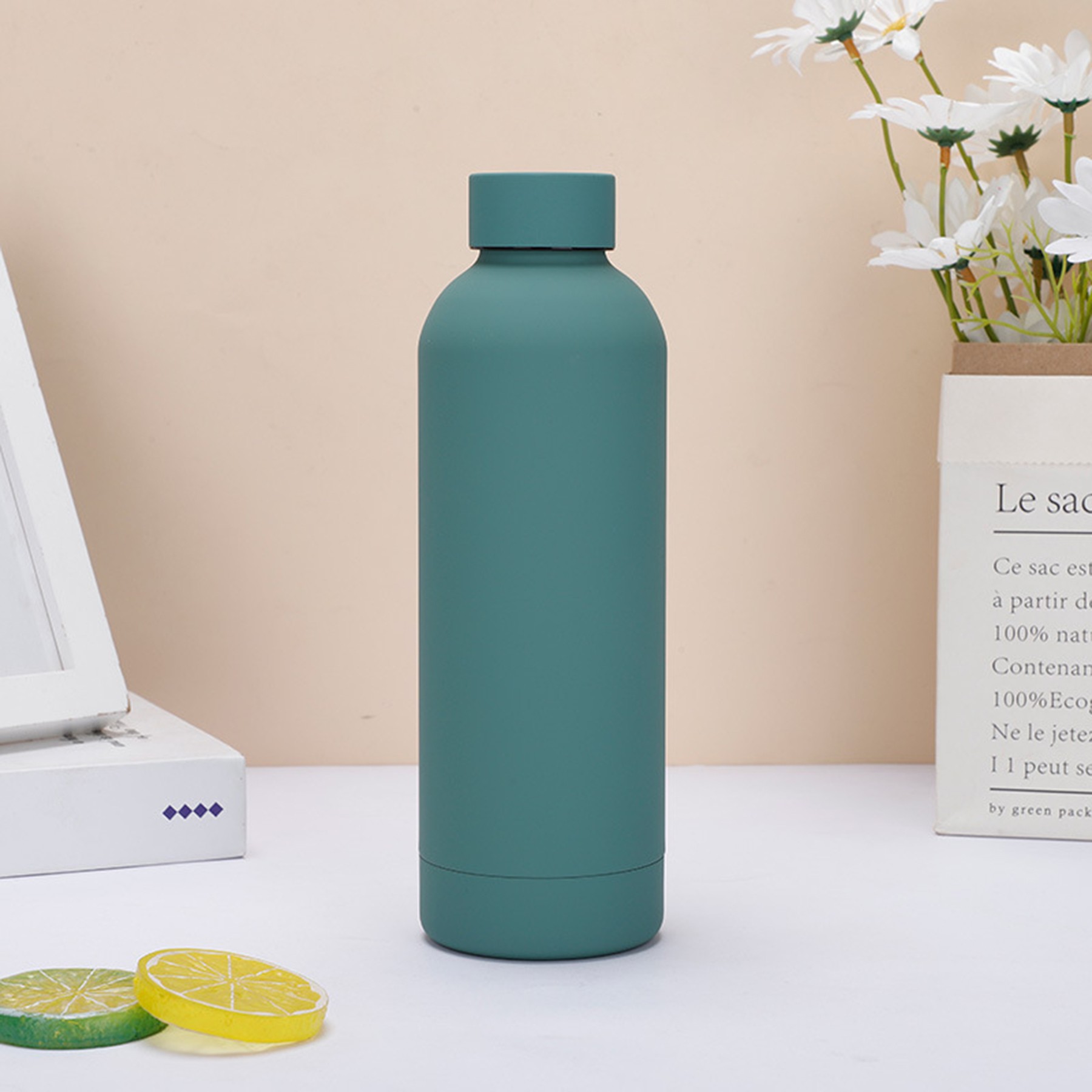 500Ml/17Oz Stainless Steel Frosted Rubber Insulated Water Cup 5