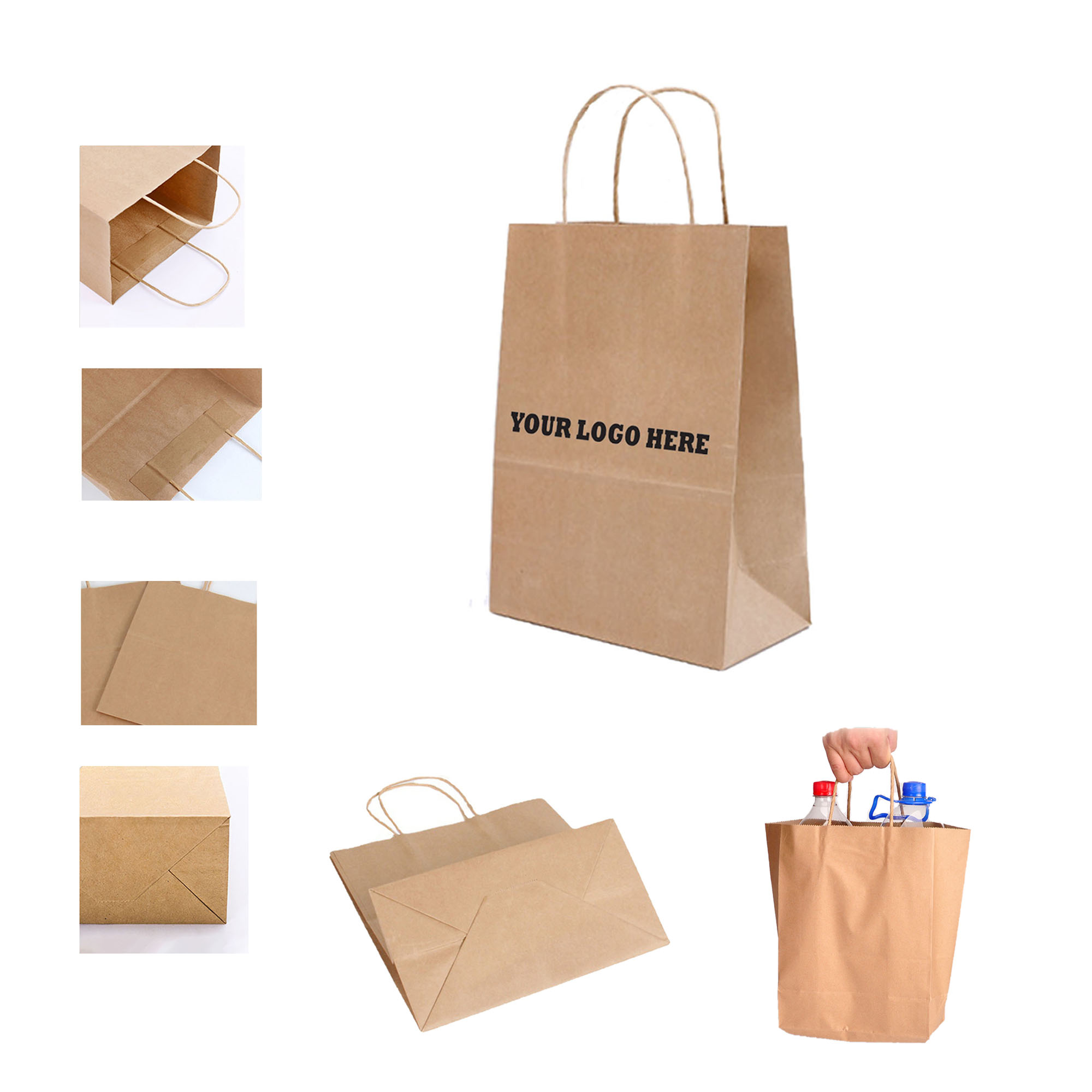 Double-cup Kraft Paper Carrier Bag 2