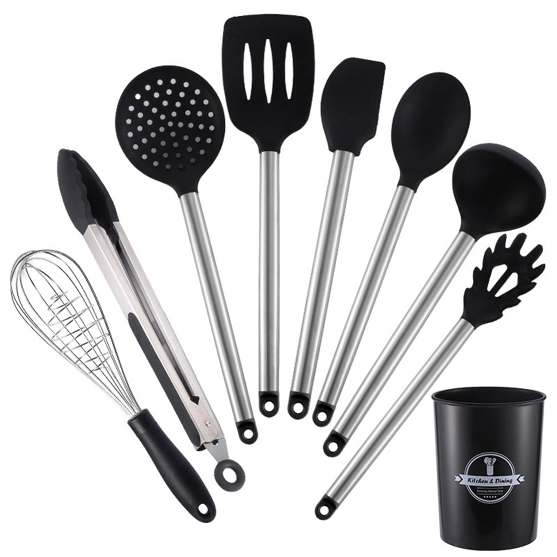 8Pcs Silicone Kitchen Cooking Utensils Tool Set 7