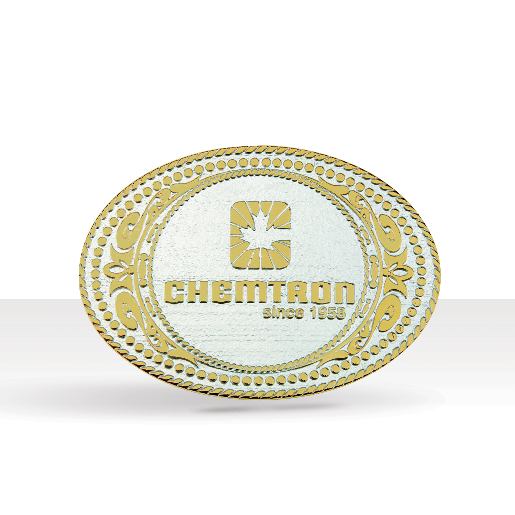 2-Tone Classic Belt Buckle (2 x 3 in) 2