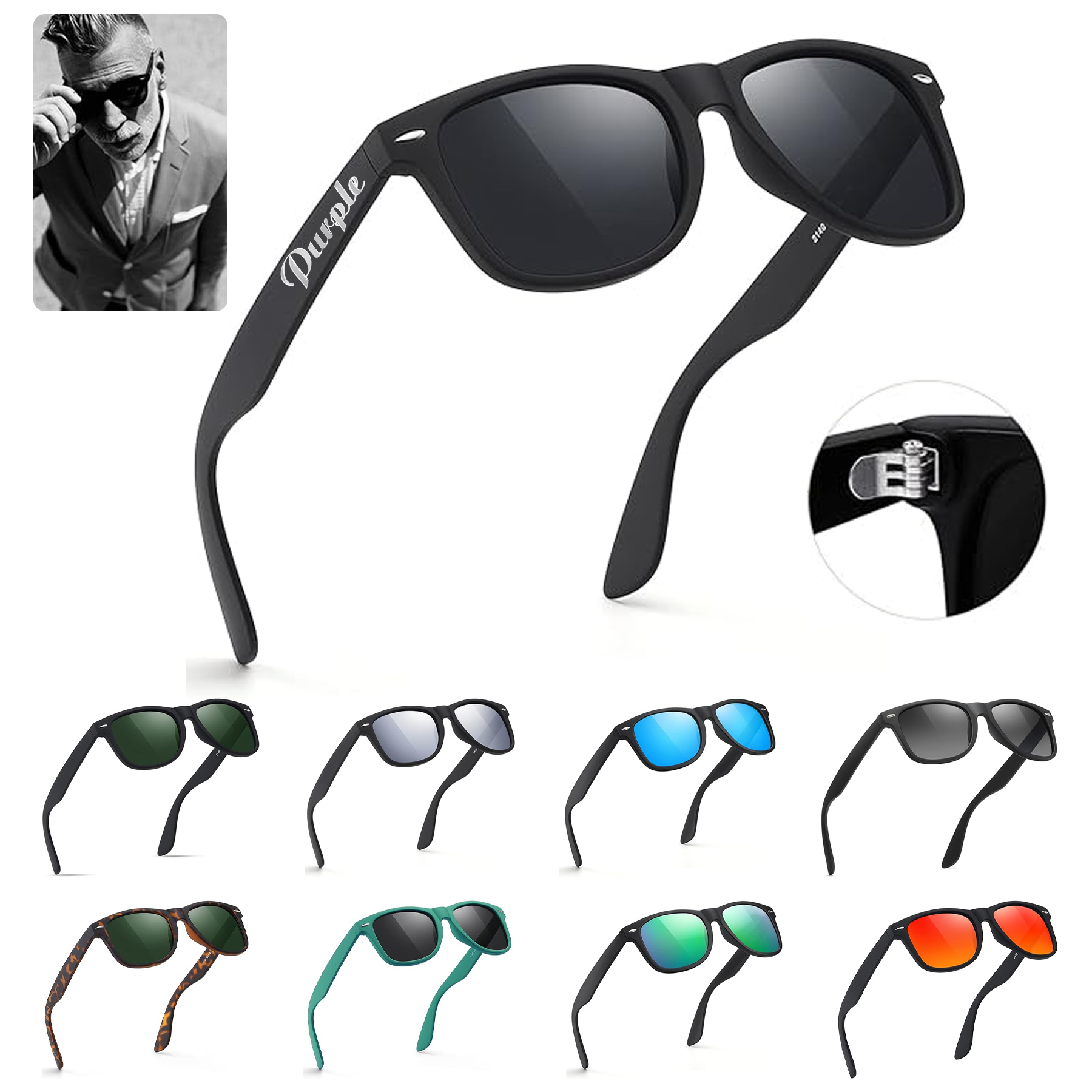 UV Protection Retro Polarized Sunglasses 1