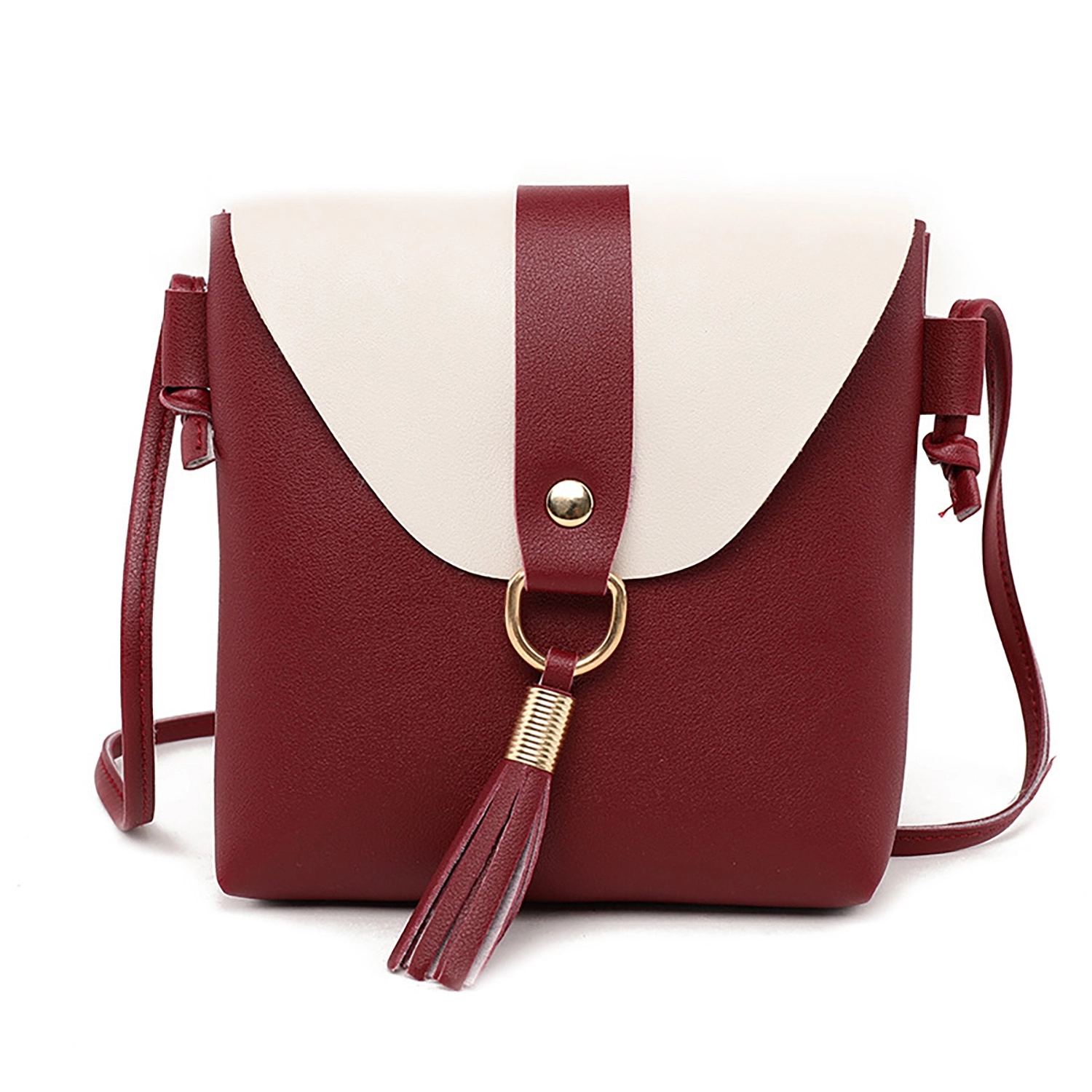 Two Tone Pu Mini Waist Bag with Tassel 5