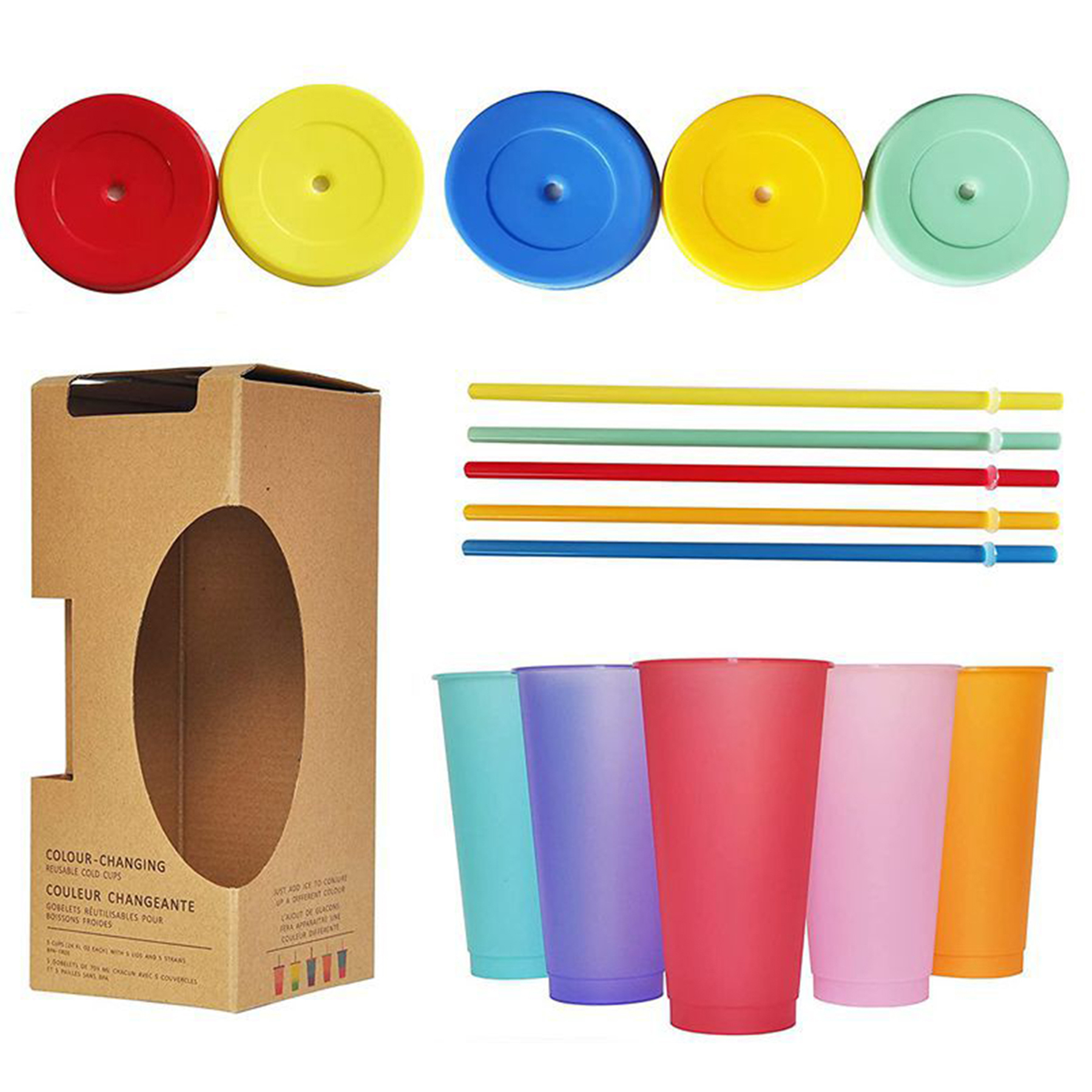 Stadium Cup Sets With Lid And Straw 3