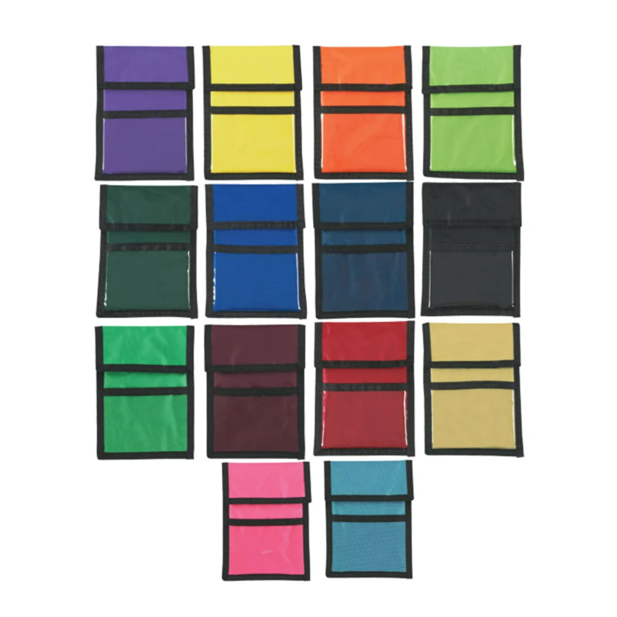 Neck Wallet Badge Holder with Zipper Pockets and ID Window 2
