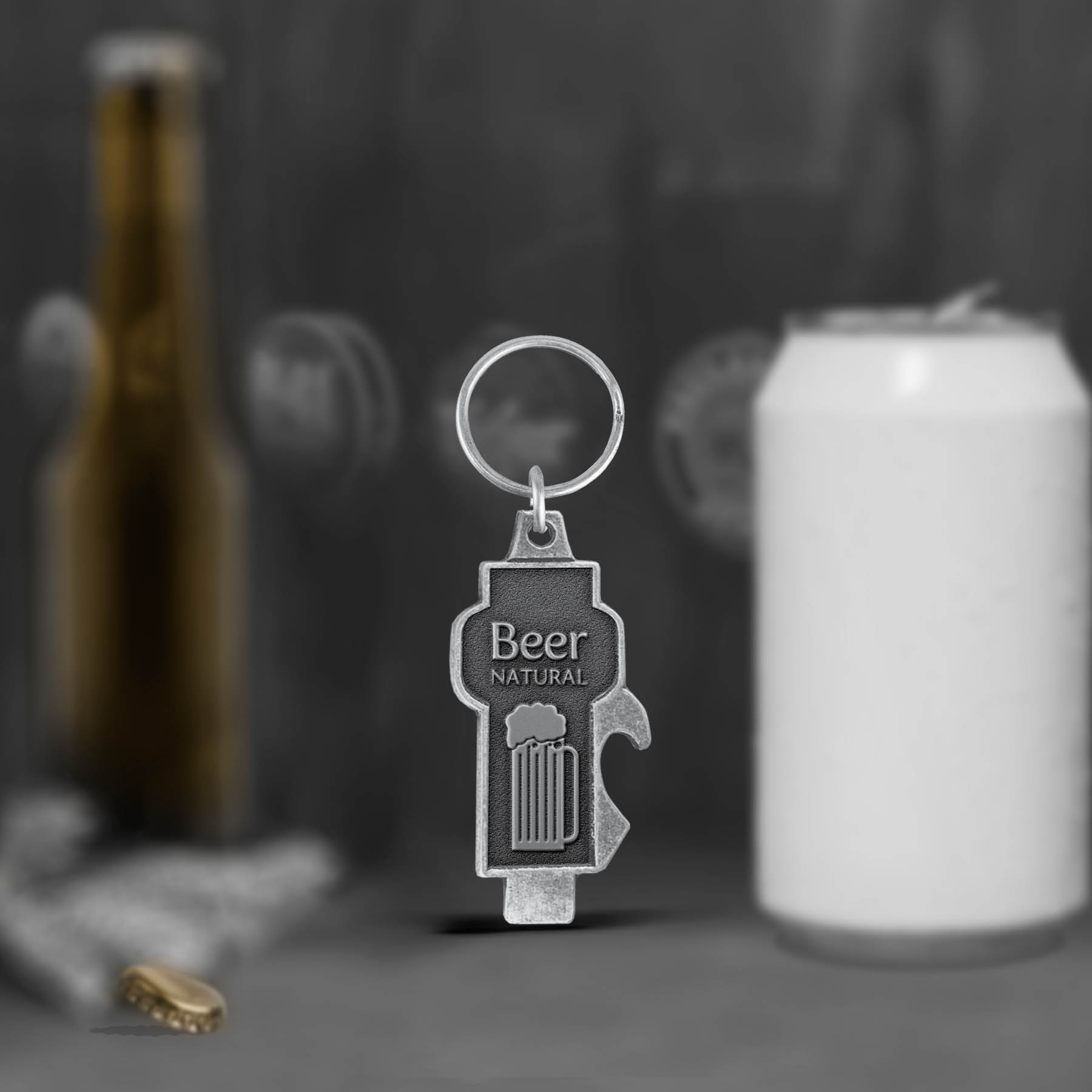 Custom 2 in 1 Can and Bottle Key Chain Opener 5