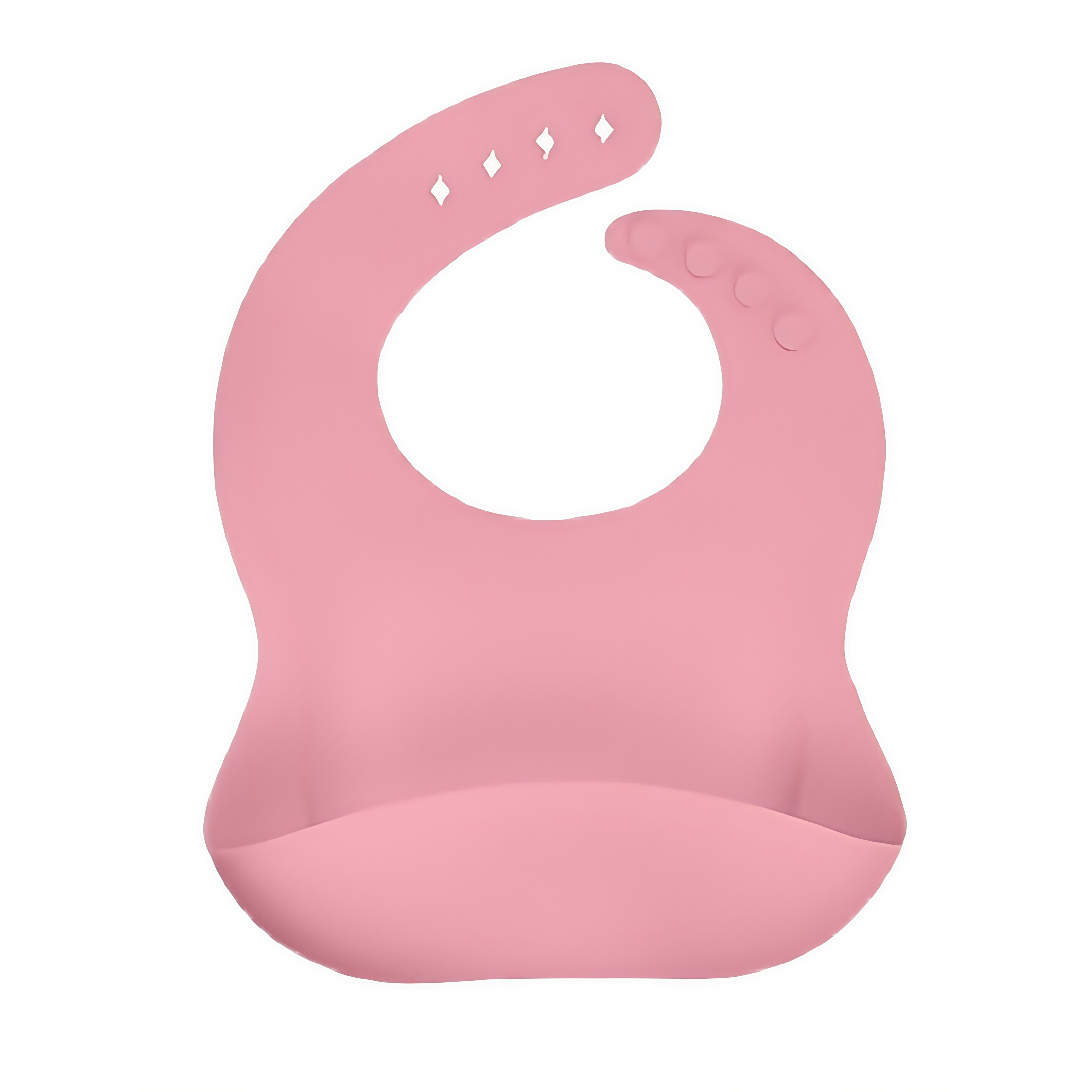 3D Curved Silicone Baby Bib with 4 Adjustable Straps 4