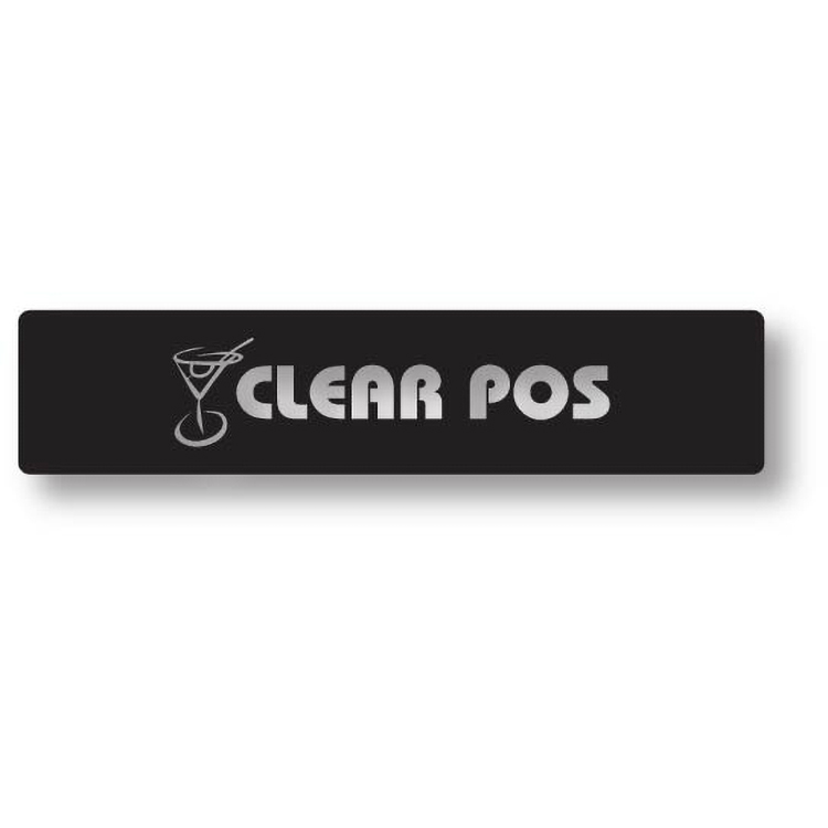 .010 Clear Gloss Custom Lexan Nameplate (4 sq/in) Spot Colour Imprint