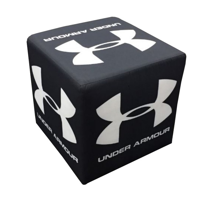 Wooden Ottoman with Custom Print - 16.5" 2
