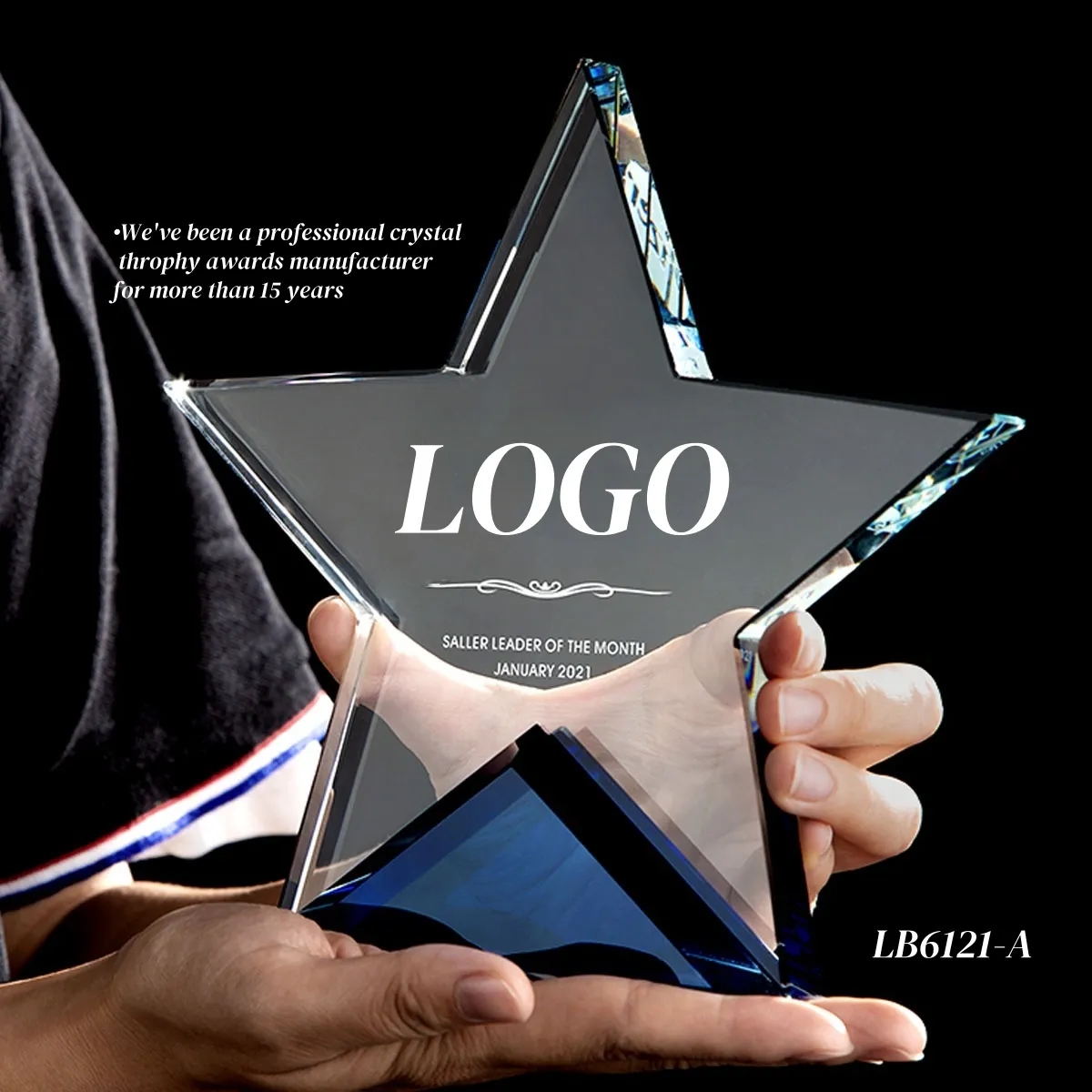 Winner Trophy Star Crystal Award Custom 9