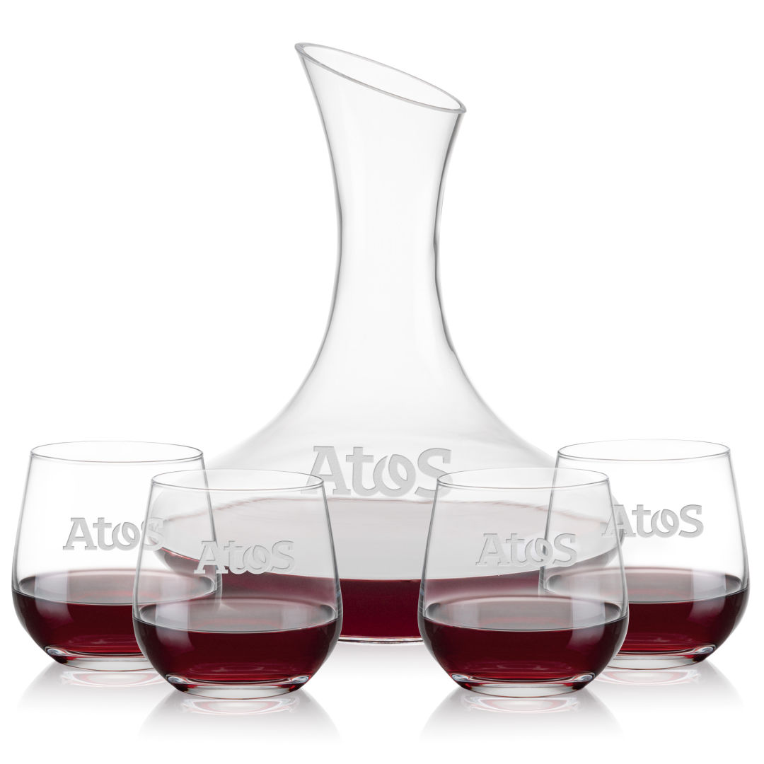 Hampton Carafe & Garland Stemless Wine 3