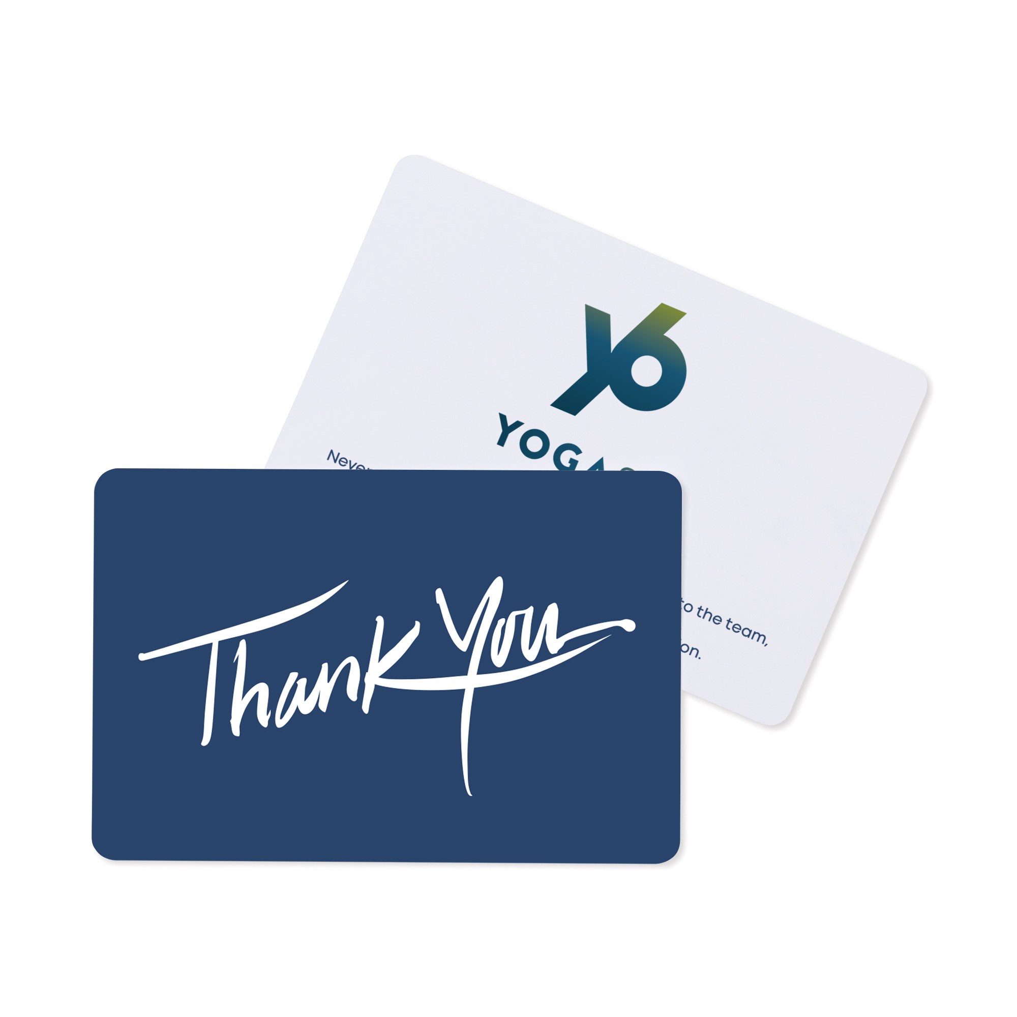 Deep Blue Thank You Greeting Card 2