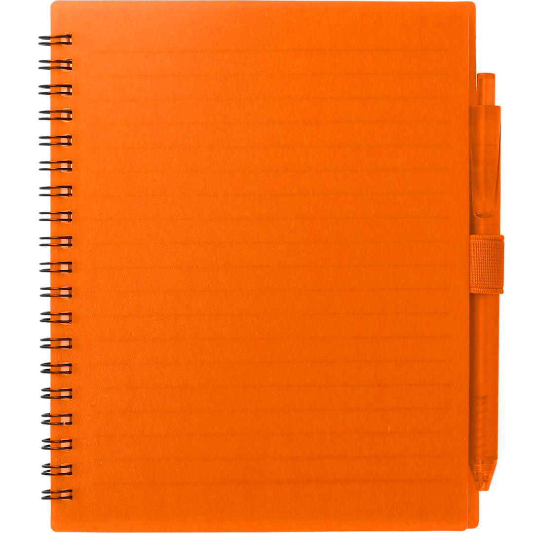 FSC® Recycled 5.5” x 7” Spiral Notebook w/ RPET Pe 39