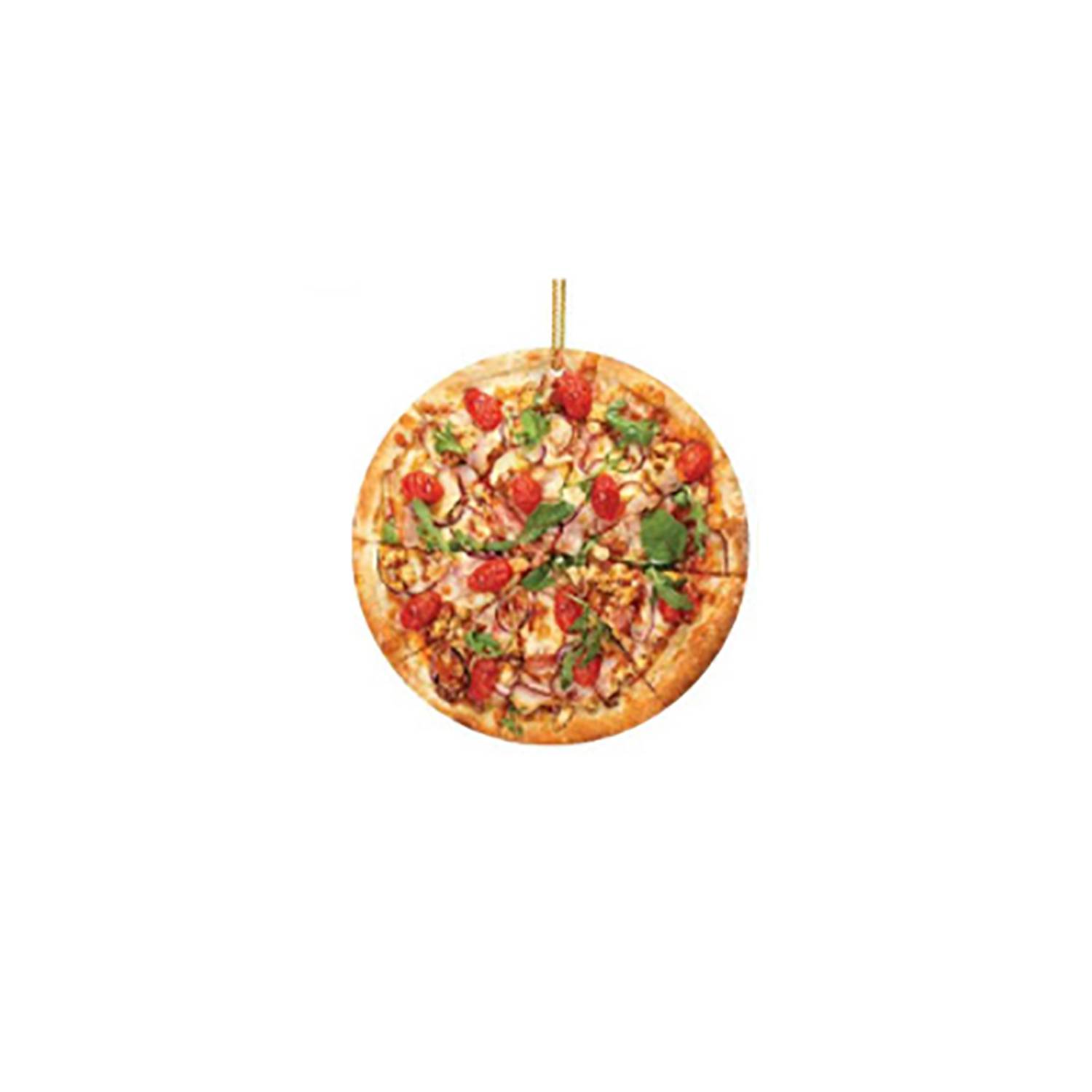 Cute Acrylic Pizza Slice Christmas Ornament for Tree Decor 4