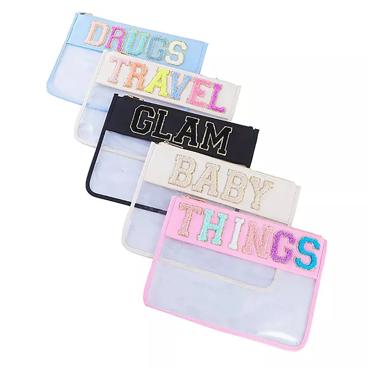 Branded Clear Makeup Waterproof Toiletry Cosmetic Bag 6