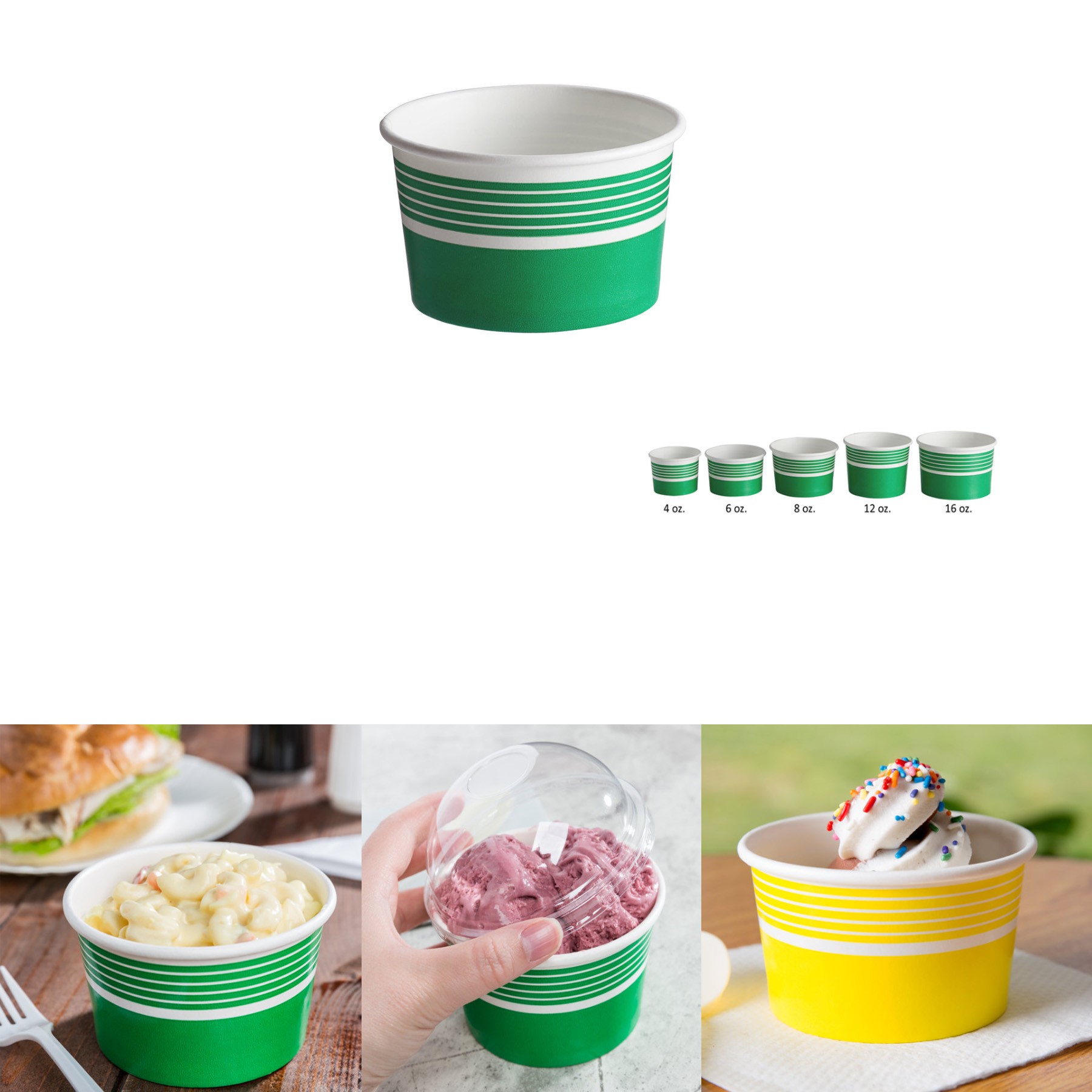 5 Oz. Custom Ice Cream Paper Dessert/Food Cup 3
