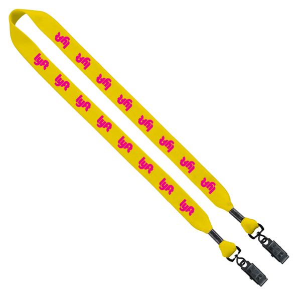 3/4" Cotton Double Bulldog Clip Lanyard 13
