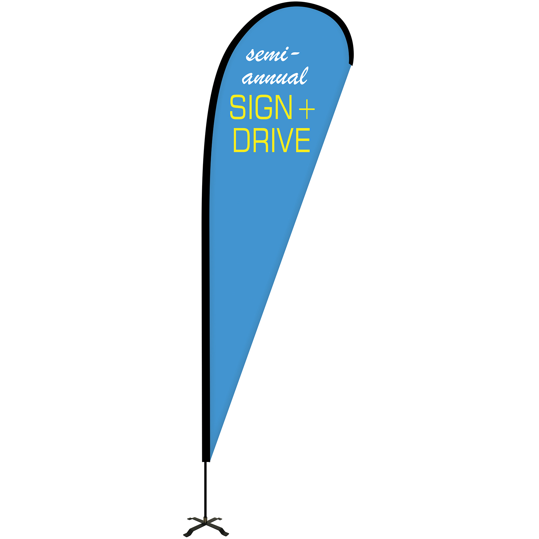 10' Portable Double Sided Teardrop Kit with Cross Base 14