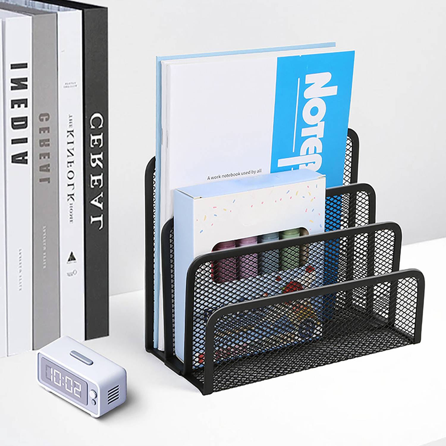 Office Metal Desk File Organizer Rack 8