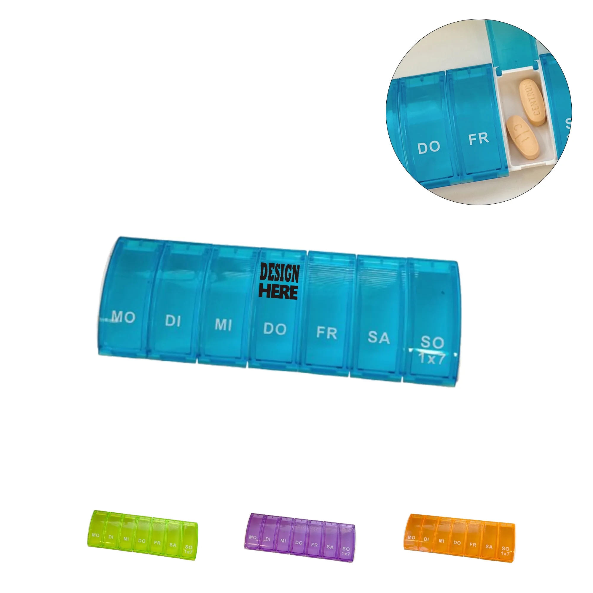 Clear View 7 Day Pill Case Reminder