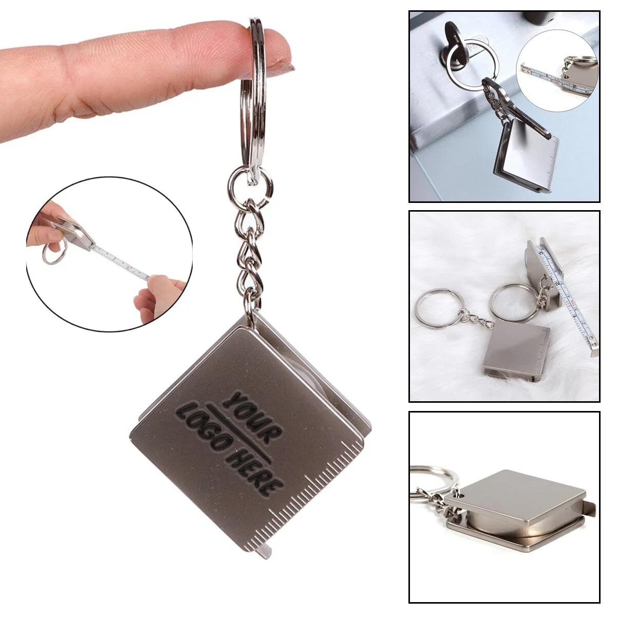 Compact Retractable Tape Measure Keychain 5