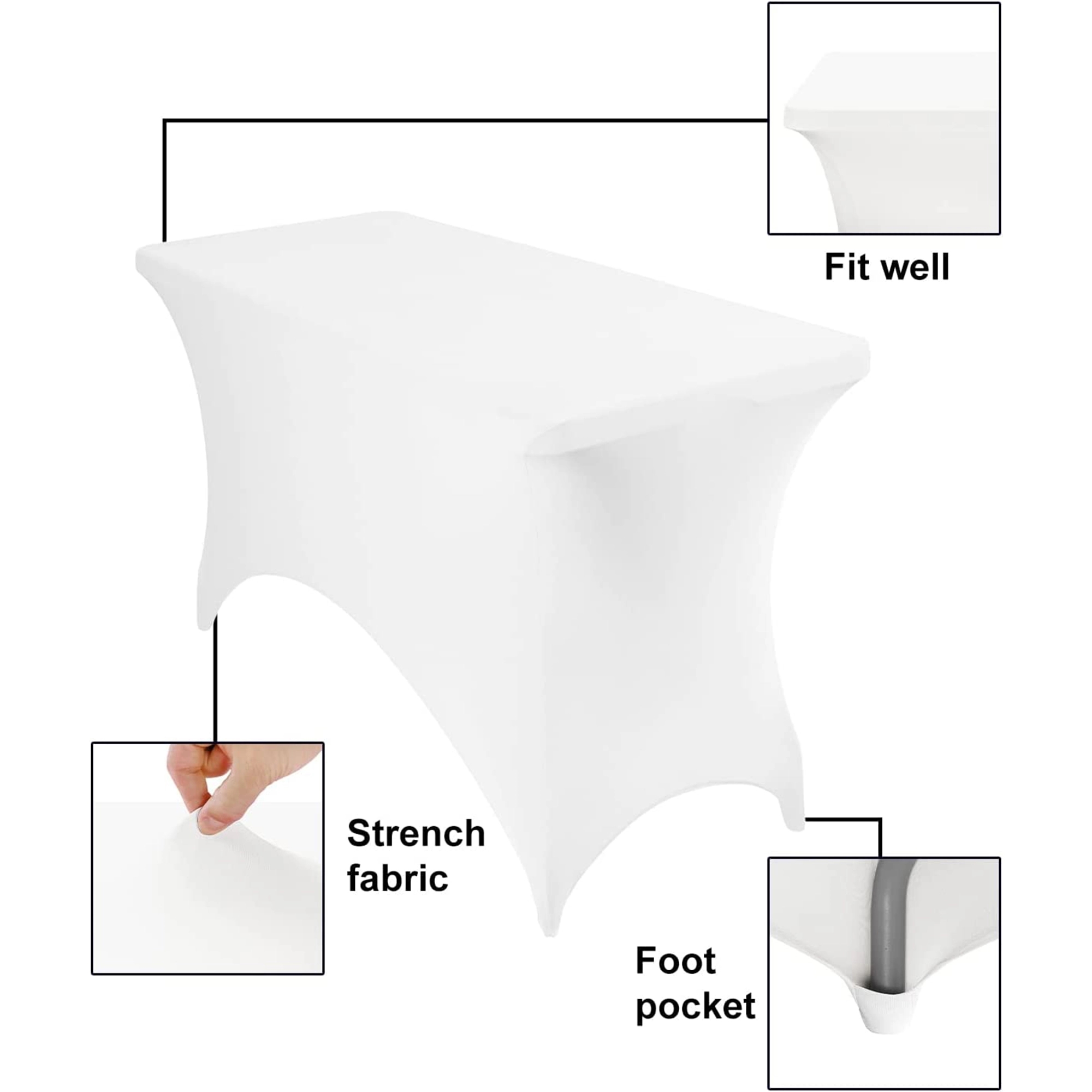 4ft Polyester Stretch Tablecloth 5