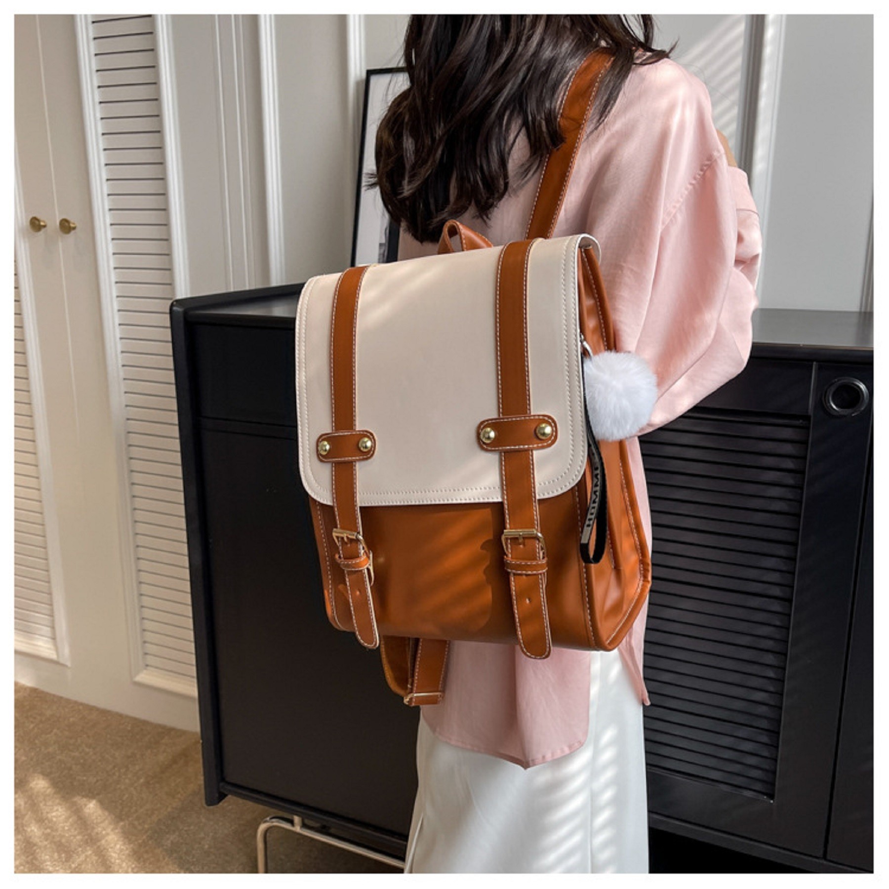 Women PU Leather Backpack 7