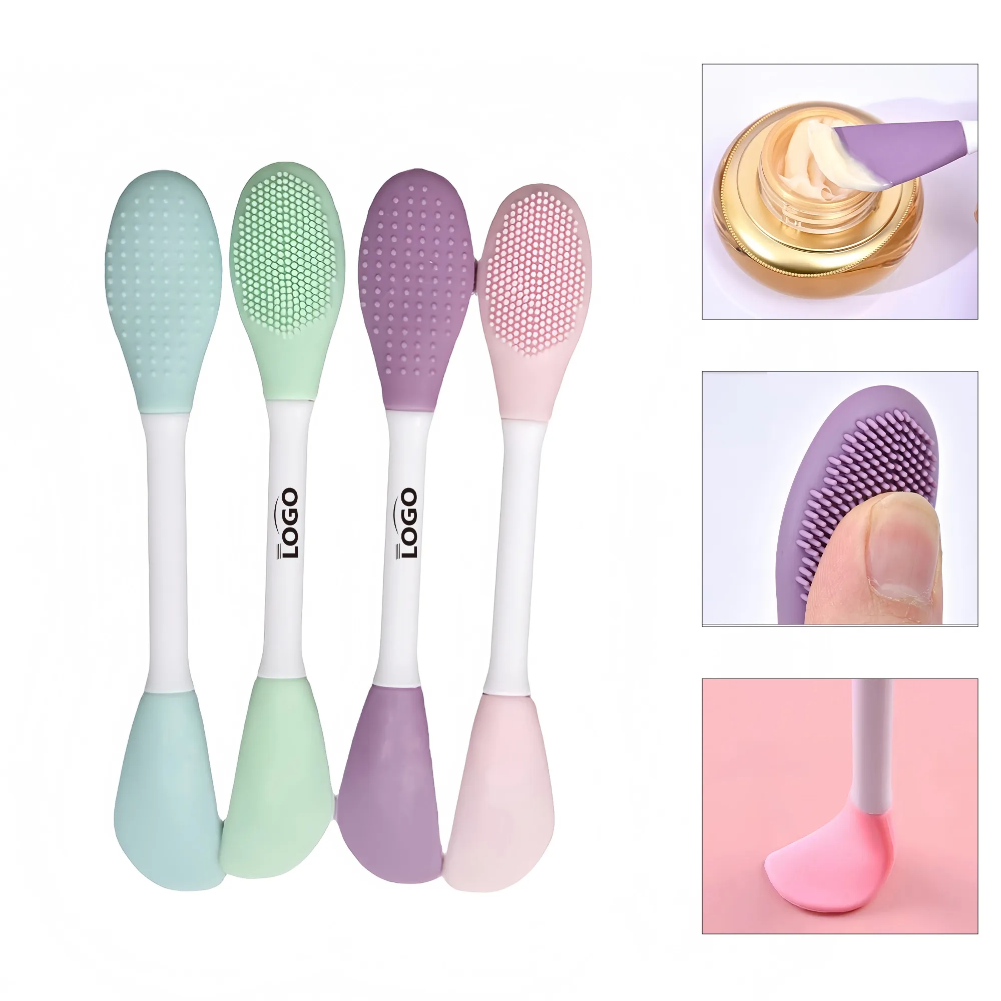 Dual-Ended Detachable Silicone Facial Brush