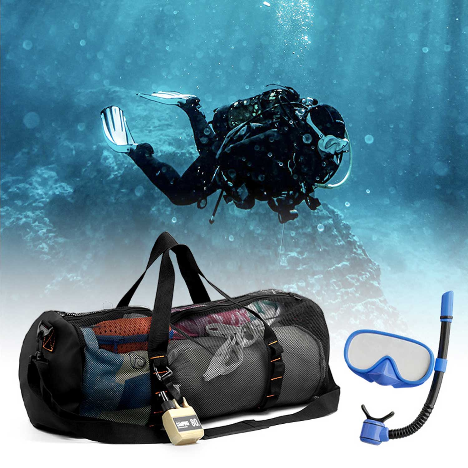 High-Capacity Mesh Beach Tote Multi-Purpose Travel Organizer 18