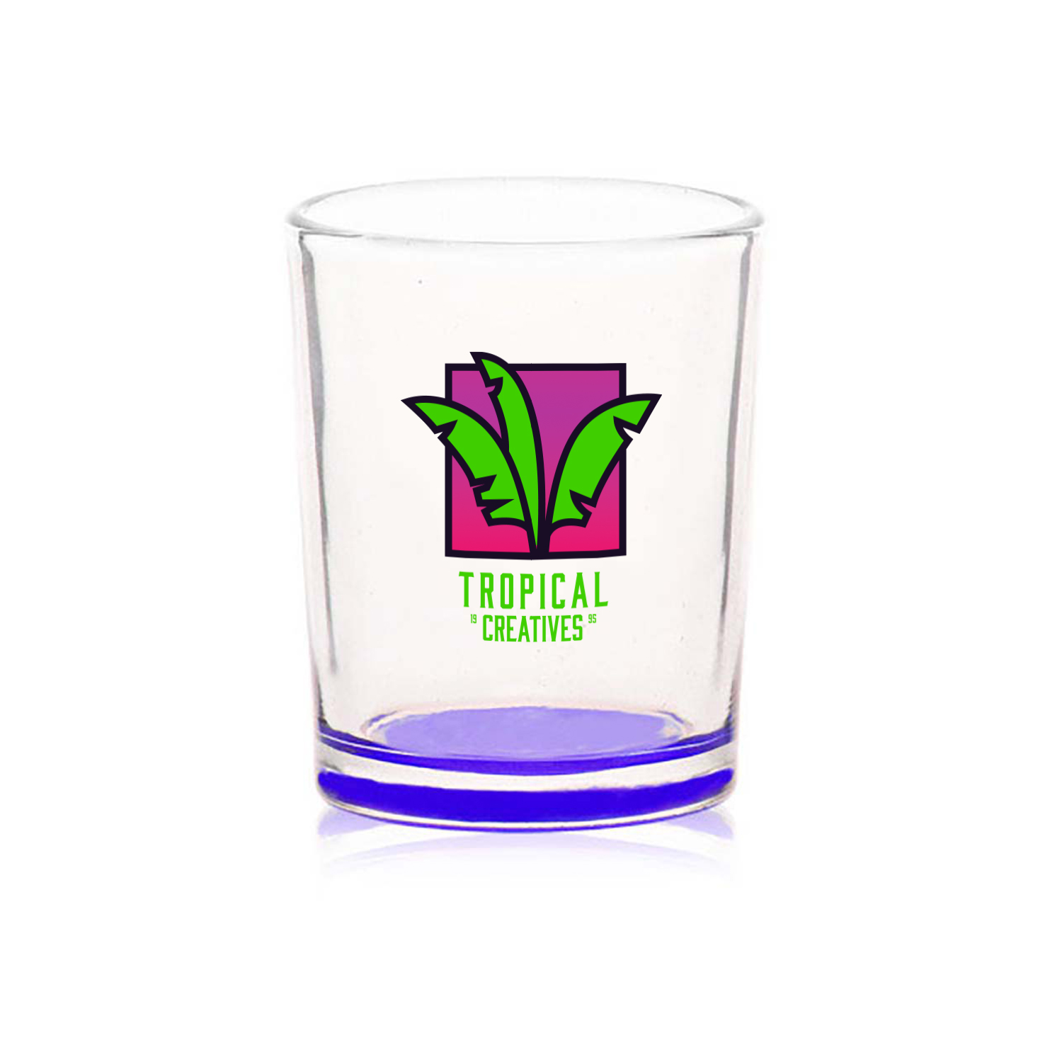 3 oz. Glass Votive Candle Holder (Full Color Imprint) 6