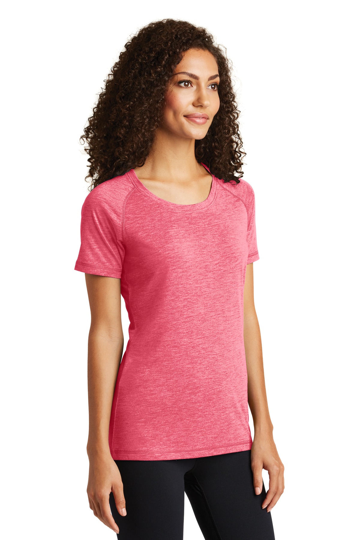 Sport-Tek Women's PosiCharge Tri-Blend Wicking Scoop Neck Raglan Tee. LST400 63
