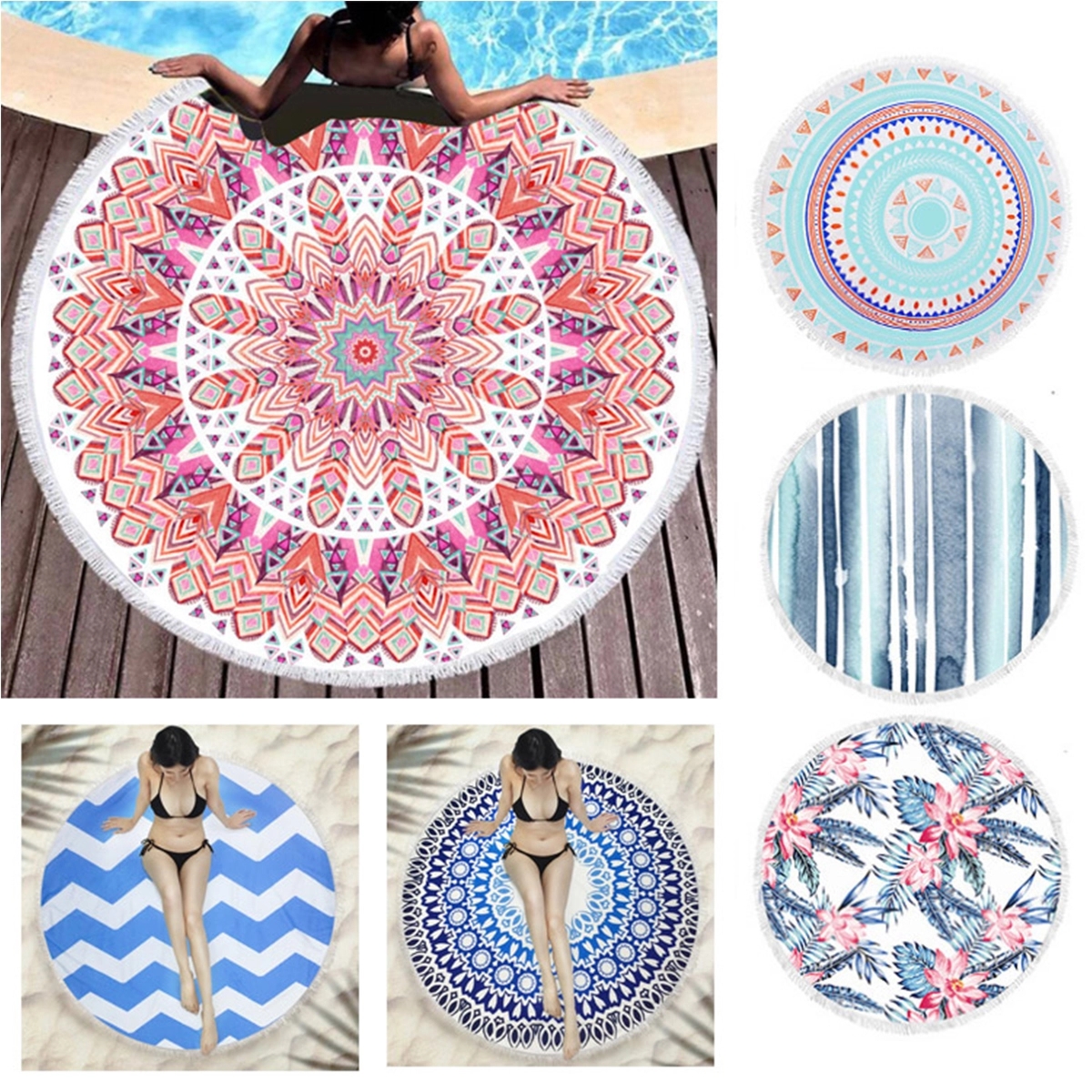Seaside Round Beach Towel 2