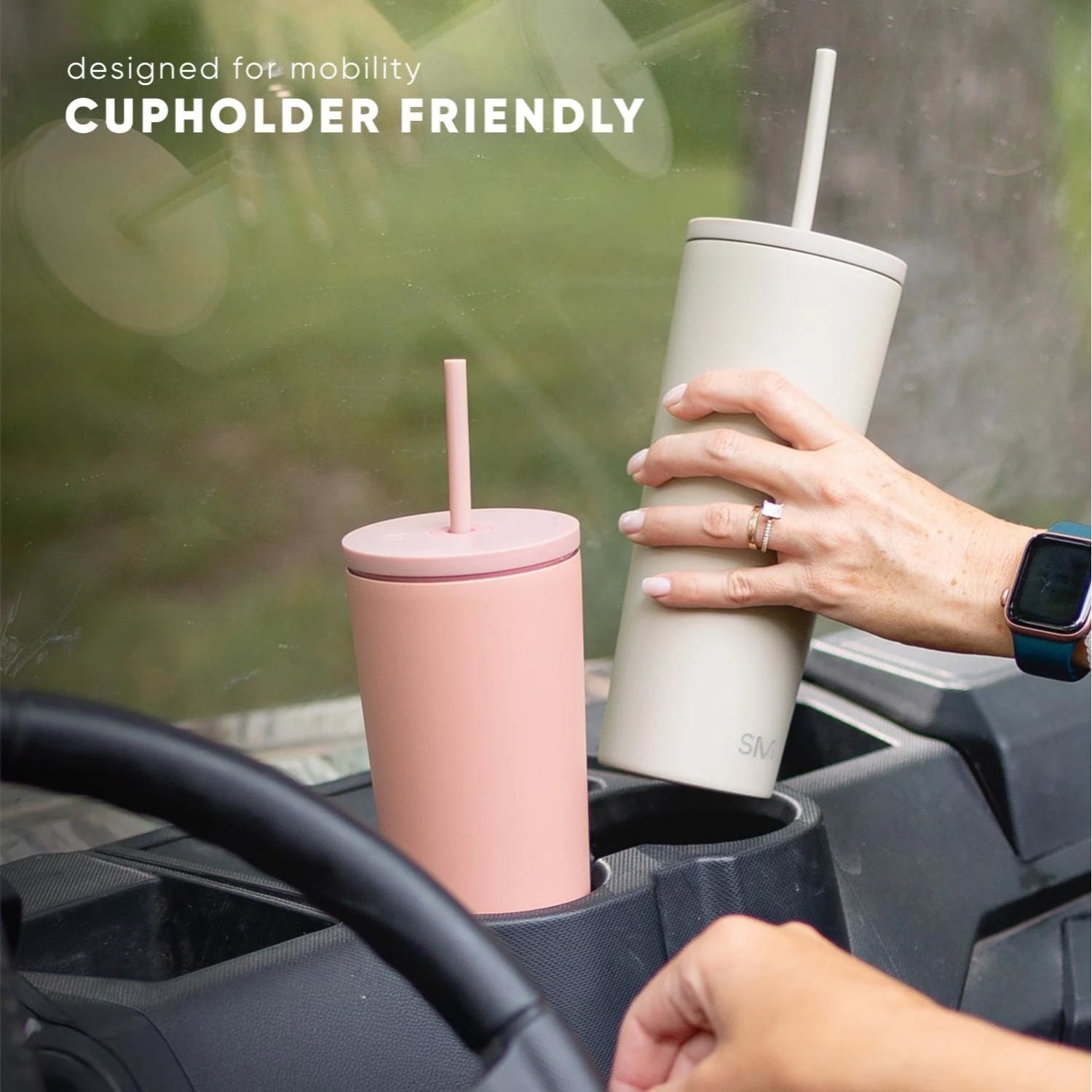 24 oz Simple Modern® Stainless Steel Double-Walled Insulated Classic Tumbler w/ Straw Lid 1