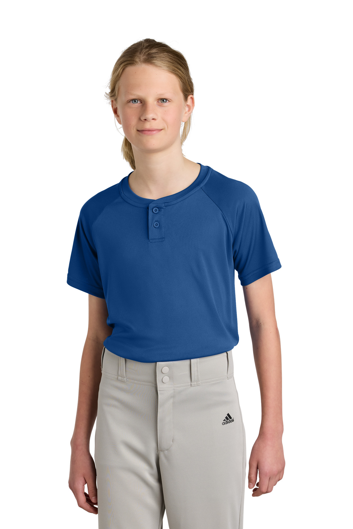 Sport-Tek Youth PosiCharge Competitor 2-Button Henley YST359 72