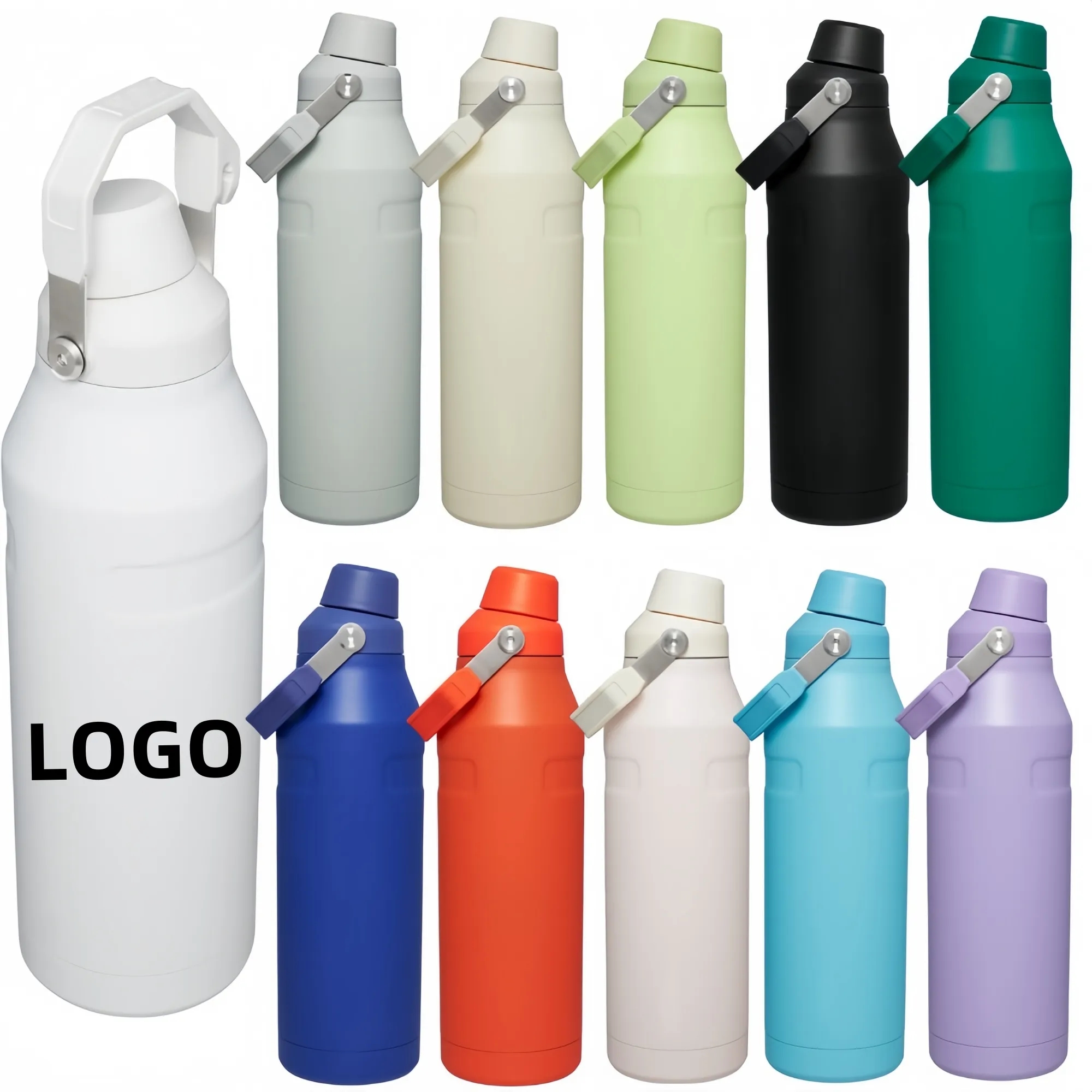 24oz 304Stainless Steel Large Capacity Outdoor Sports Bottle, custom water bottle with logo imprint 3