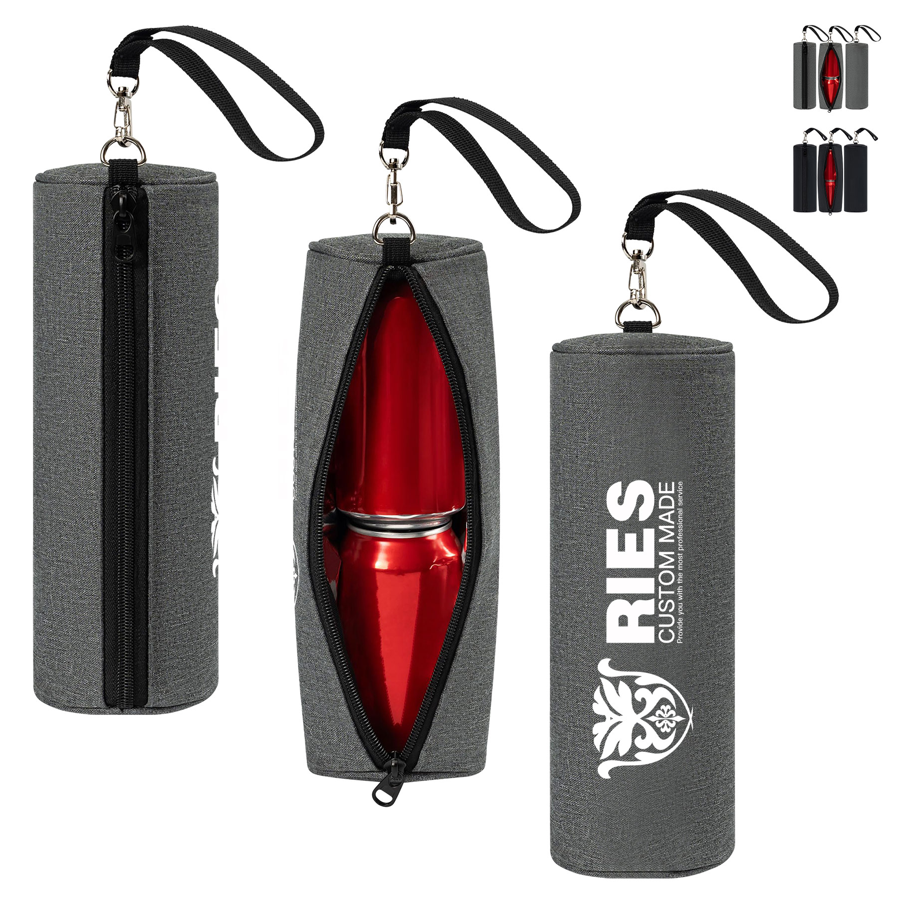 Outdoors Portable Cylindrical Beverage Cooler Bag 2