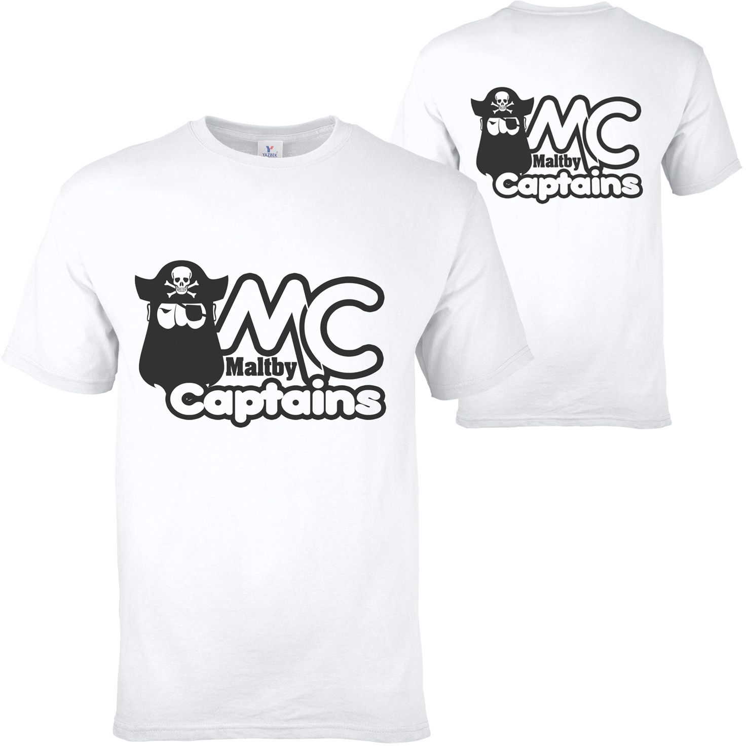 100% COTTON T-SHIRT-WHITE(SCREENED)
