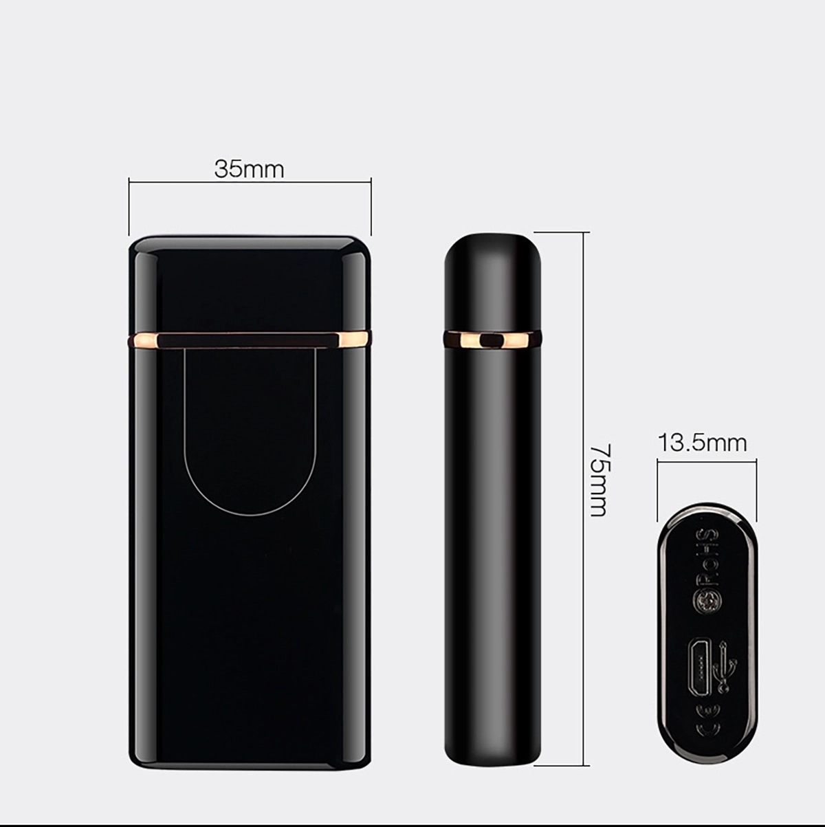 Touchscreen USB Plasma Arc Lighter 2