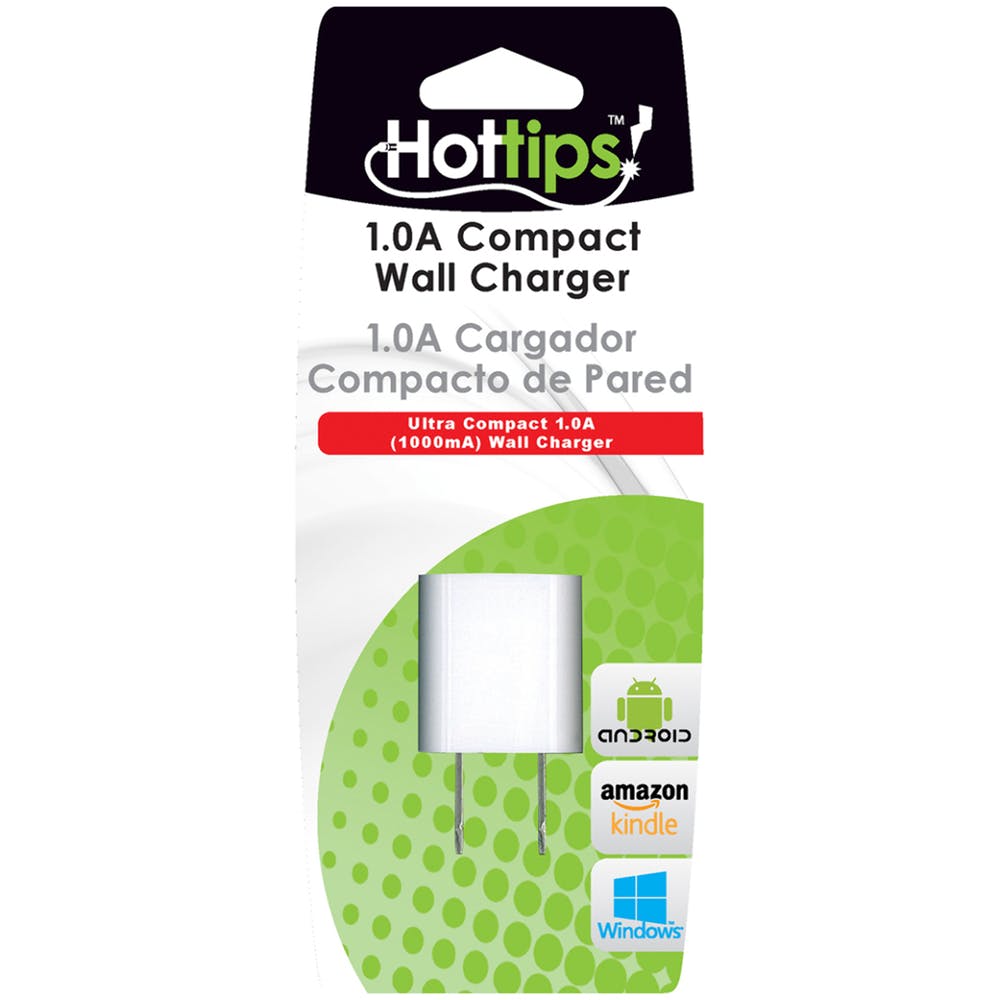 Single Wall Chargers - Black Compact 1.0A 2